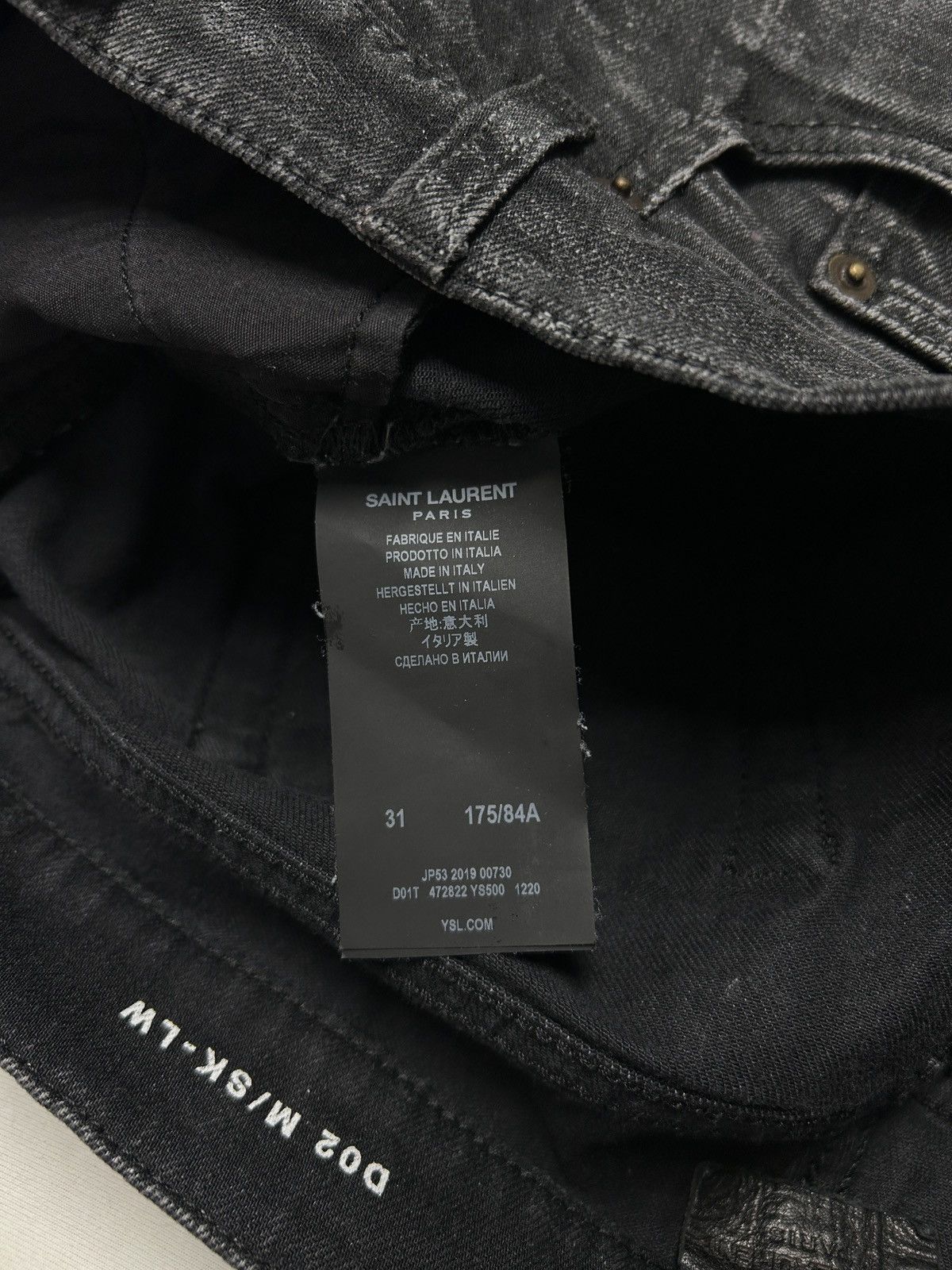 Saint Laurent Paris 2019 D02 Waxed Denim Size US 31 - 9 Thumbnail