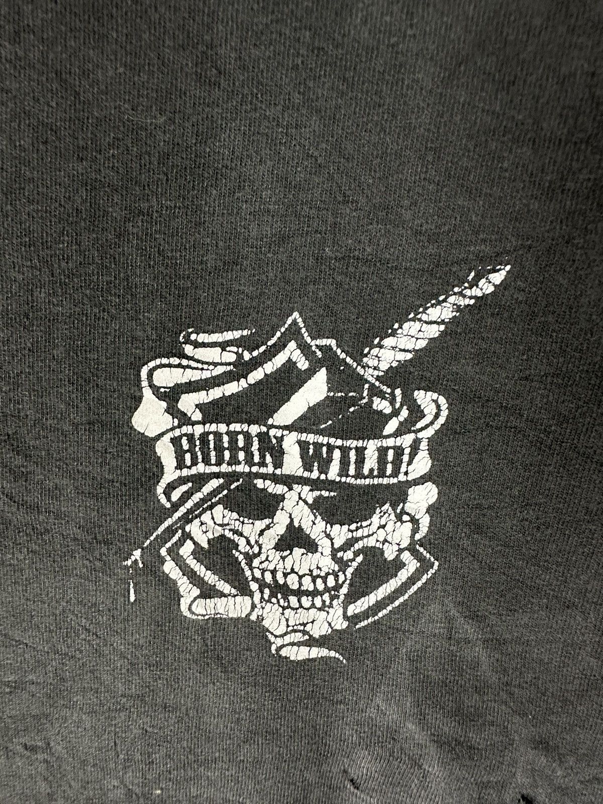 Vintage Thrashed Vintage Born Wild Marine Hole Faded Tee Size US L / EU 52-54 / 3 - 4 Thumbnail