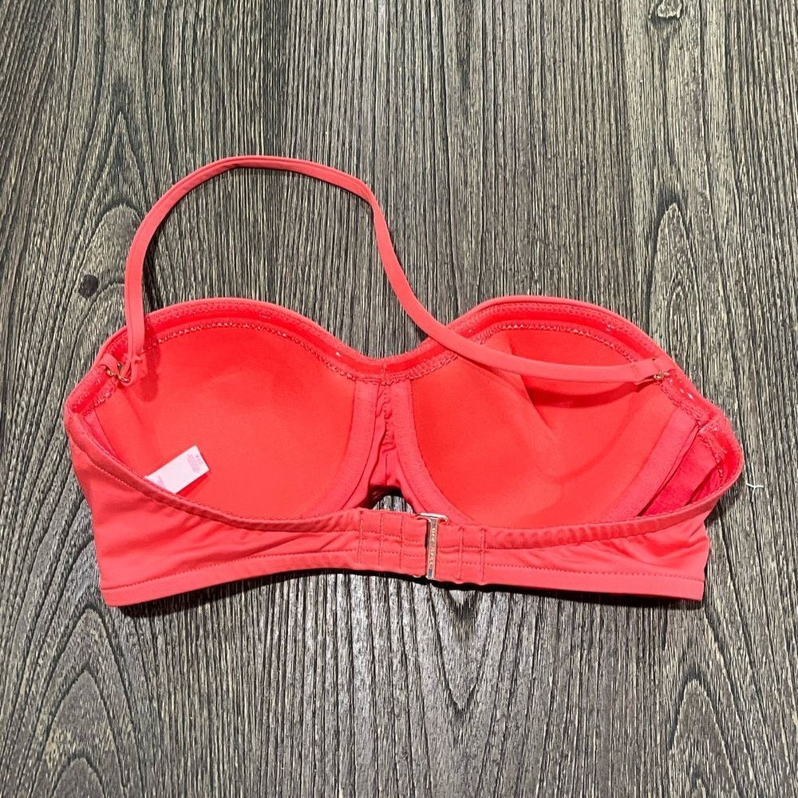 Vintage NWOT PINK Victorias Secret Swim Bandeau Bikini Underwire 32A Size ONE SIZE - 2 Thumbnail