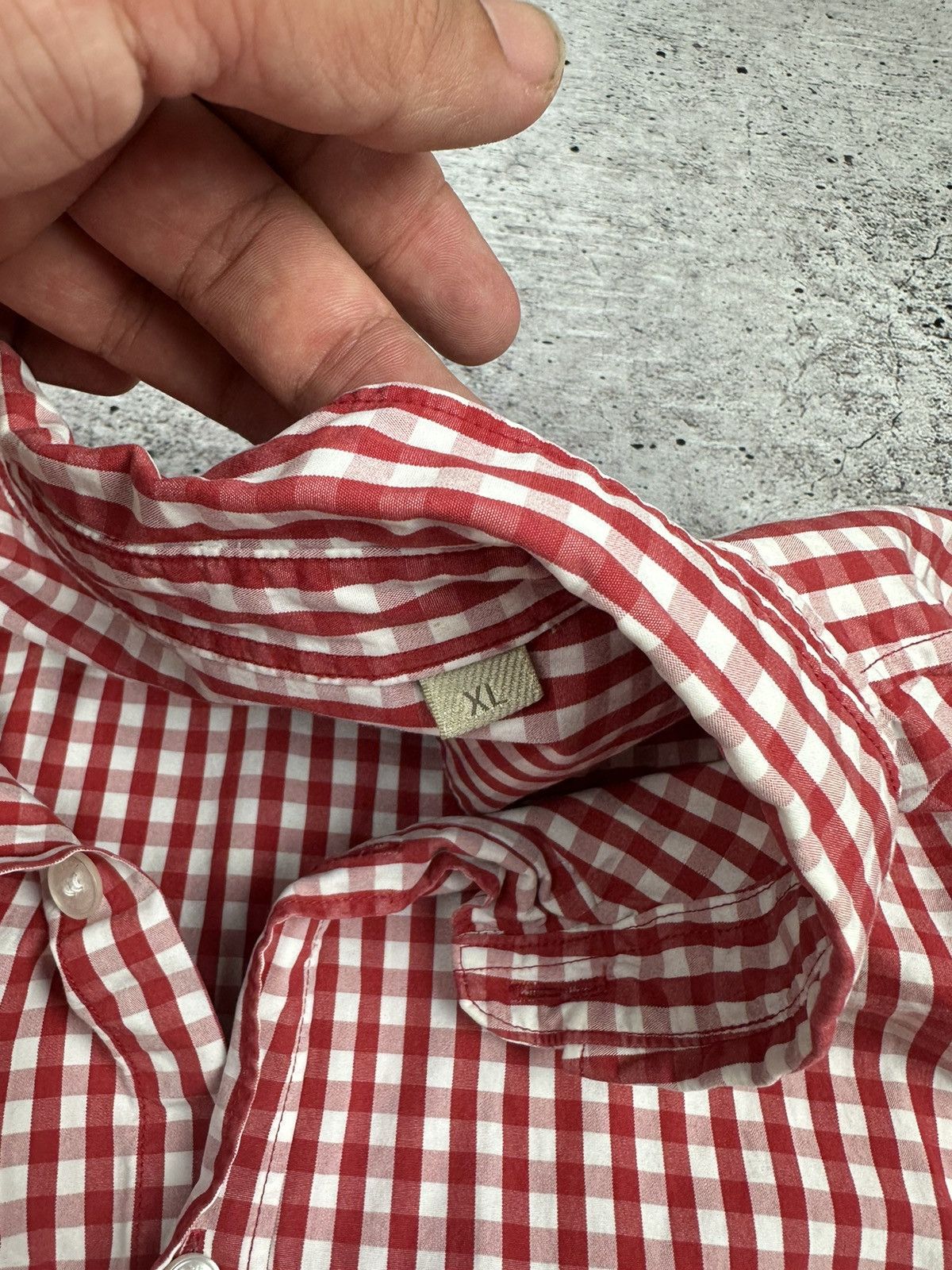 Burberry Burberry Brit Small Logo Check Patterned Button Up Shirt Size US XL / EU 56 / 4 - 11 Thumbnail