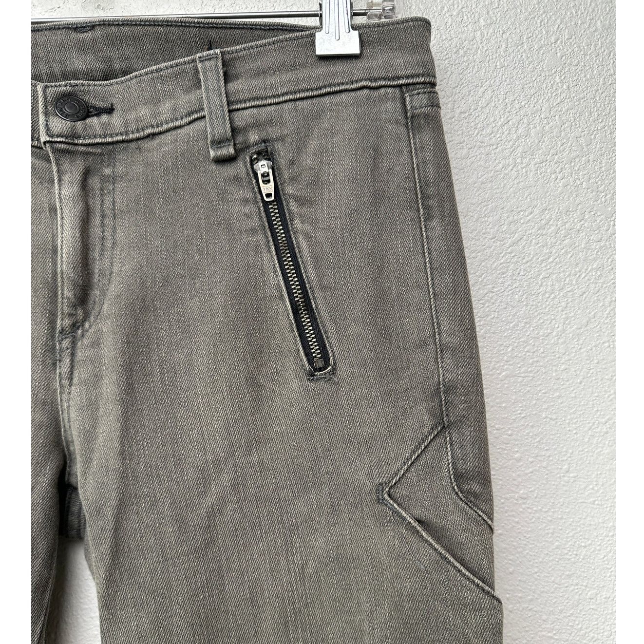 Rag & Bone Rag & Bone Iron Skinny Grey US 28 Mixed Media Zip Jeans Size 28" / US 6 / IT 42 - 4 Thumbnail
