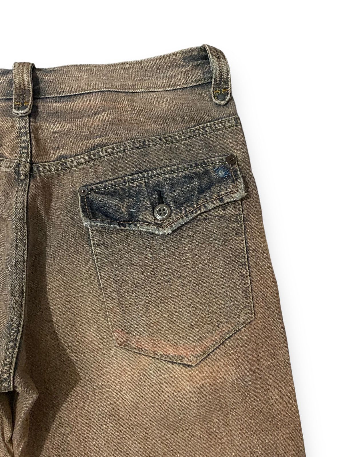 Japanese Brand Japan Bartack Damaged Ripped Bullet Distressed Denim Size US 33 - 17 Thumbnail