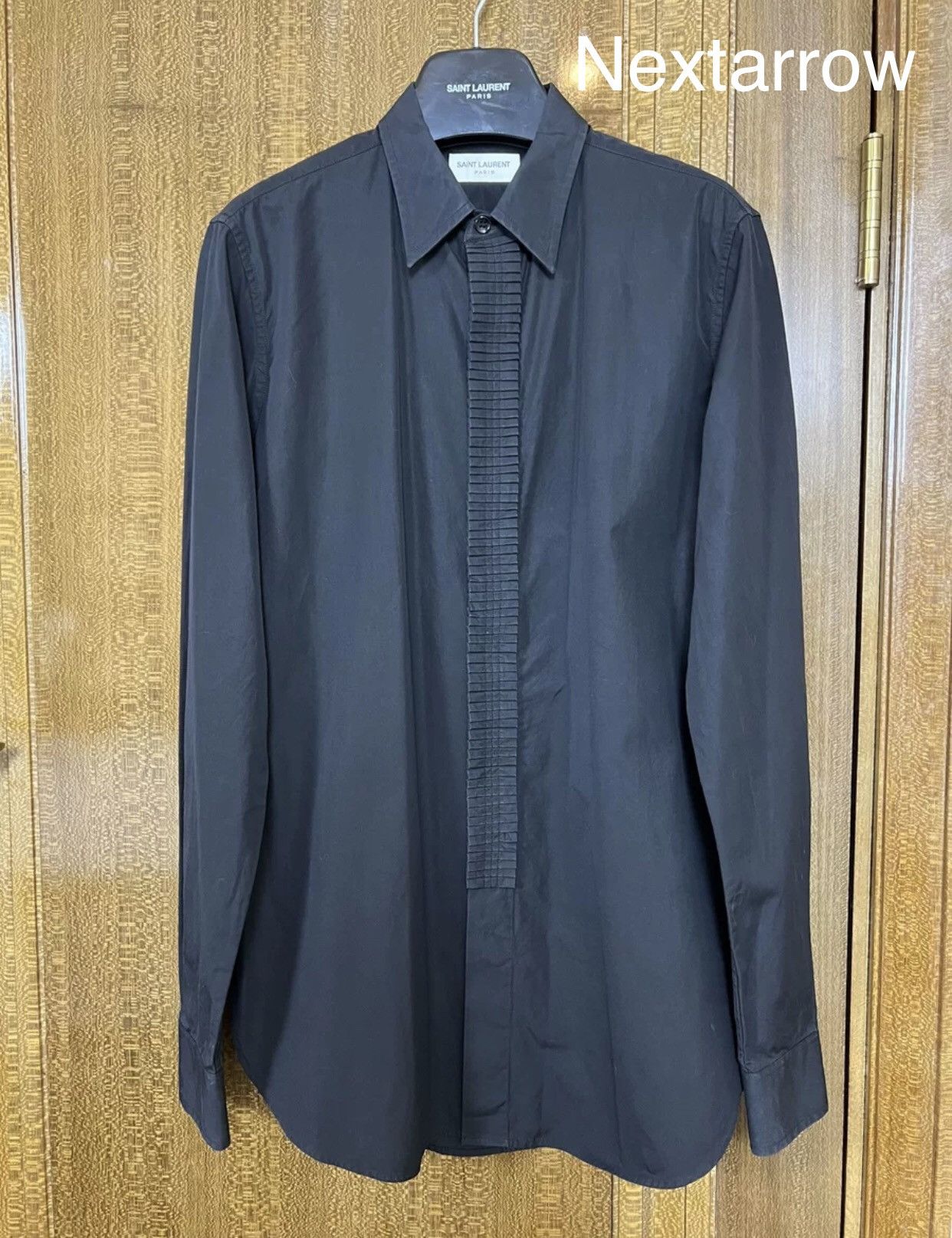 Saint Laurent Paris × Yves Saint Laurent Saint Laurent slp15fw spine placket shirt 2409-Nextarrow Size US M / EU 48-50 / 2 - 1 Thumbnail