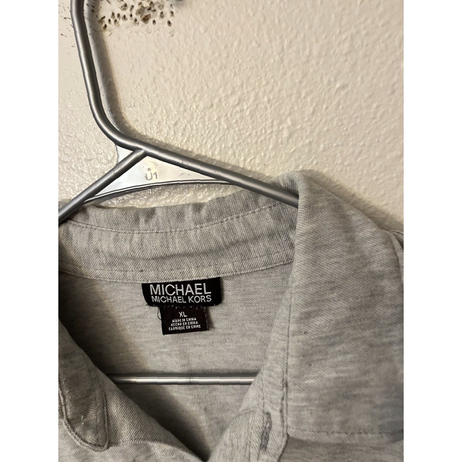 Michael Kors Michael Kors Polo Shirt Mens XL Gray solid Summer Size US XL / EU 56 / 4 - 2 Thumbnail