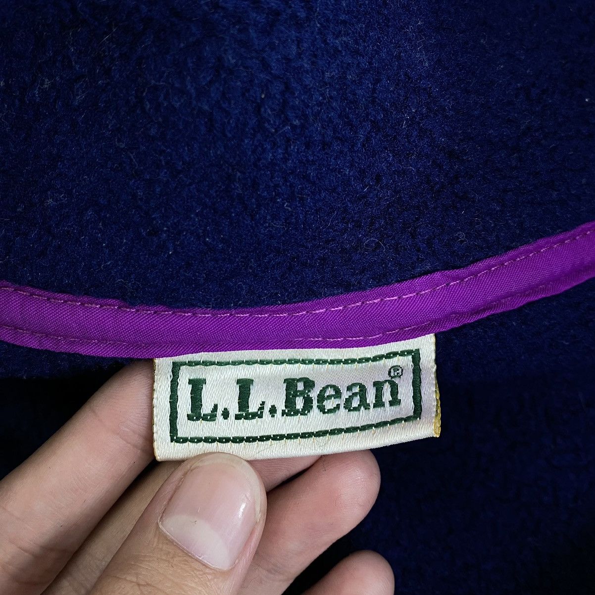 L.L. Bean LL BEAN USA Embroidered Logo Blue Retro Sherpa Fleece Size US XL / EU 56 / 4 - 3 Thumbnail