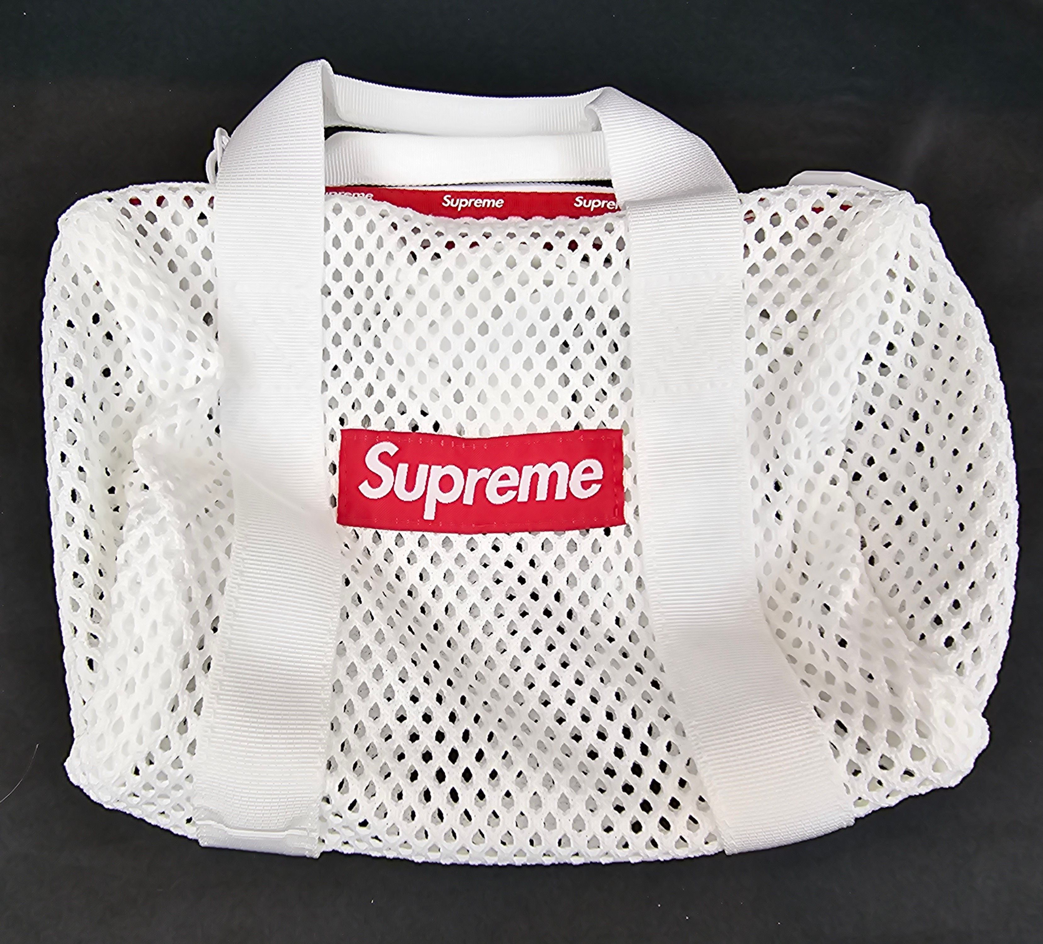 Supreme Supreme Mesh Mini Duffle Bag White SS23 Crossbody Strap NEW