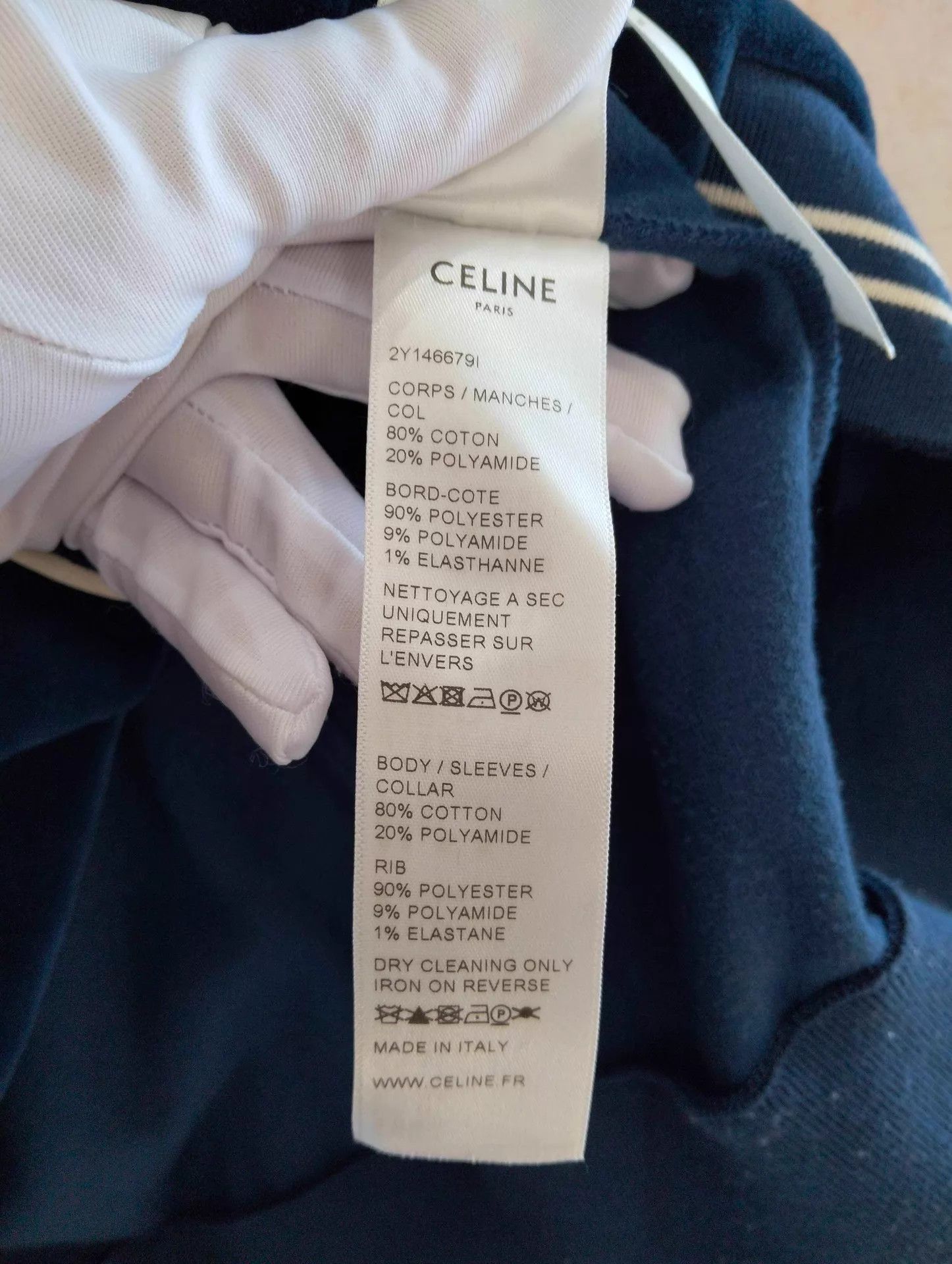 Celine CELINE Logo Velvet Zip Solid Track Jacket L Size L / US 10 / IT 46 - 6 Thumbnail