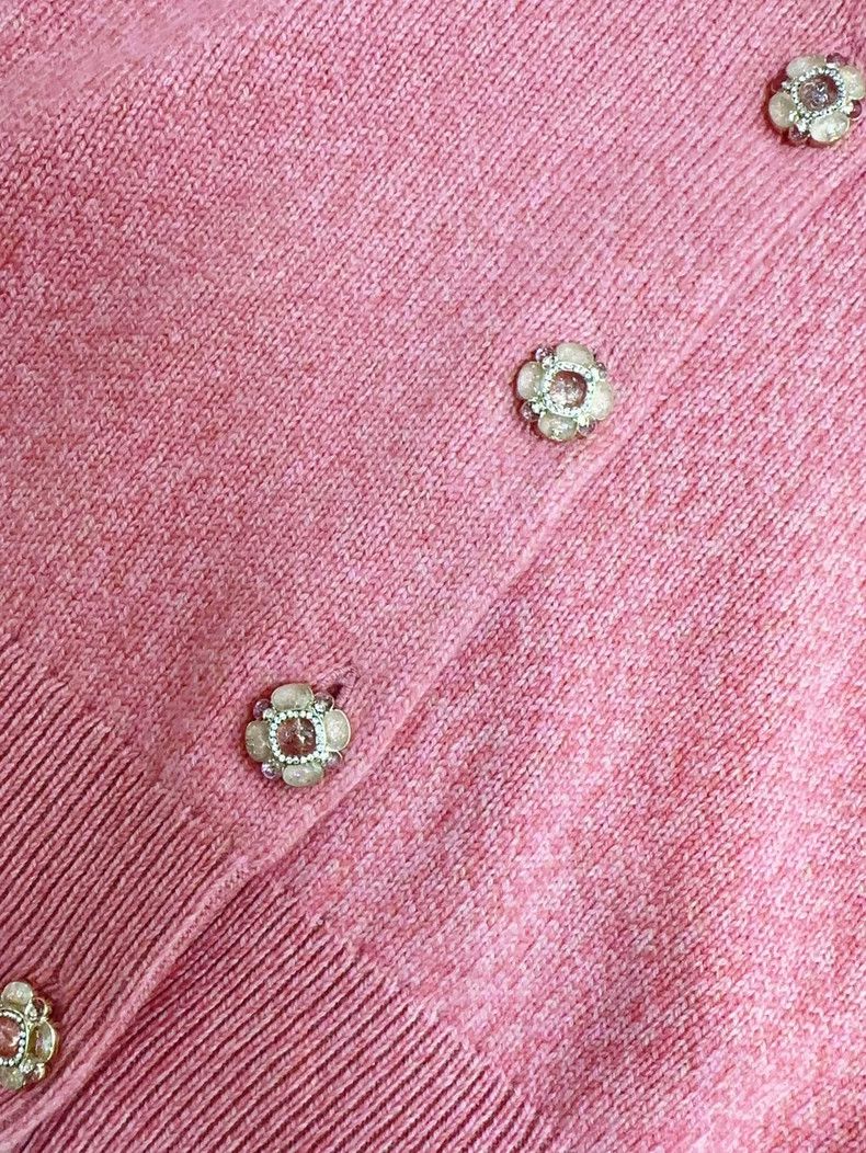 Chanel Chanel Flower glazed buckle pink round neck long sleeves Size XS / US 0-2 / IT 36-38 - 3 Thumbnail