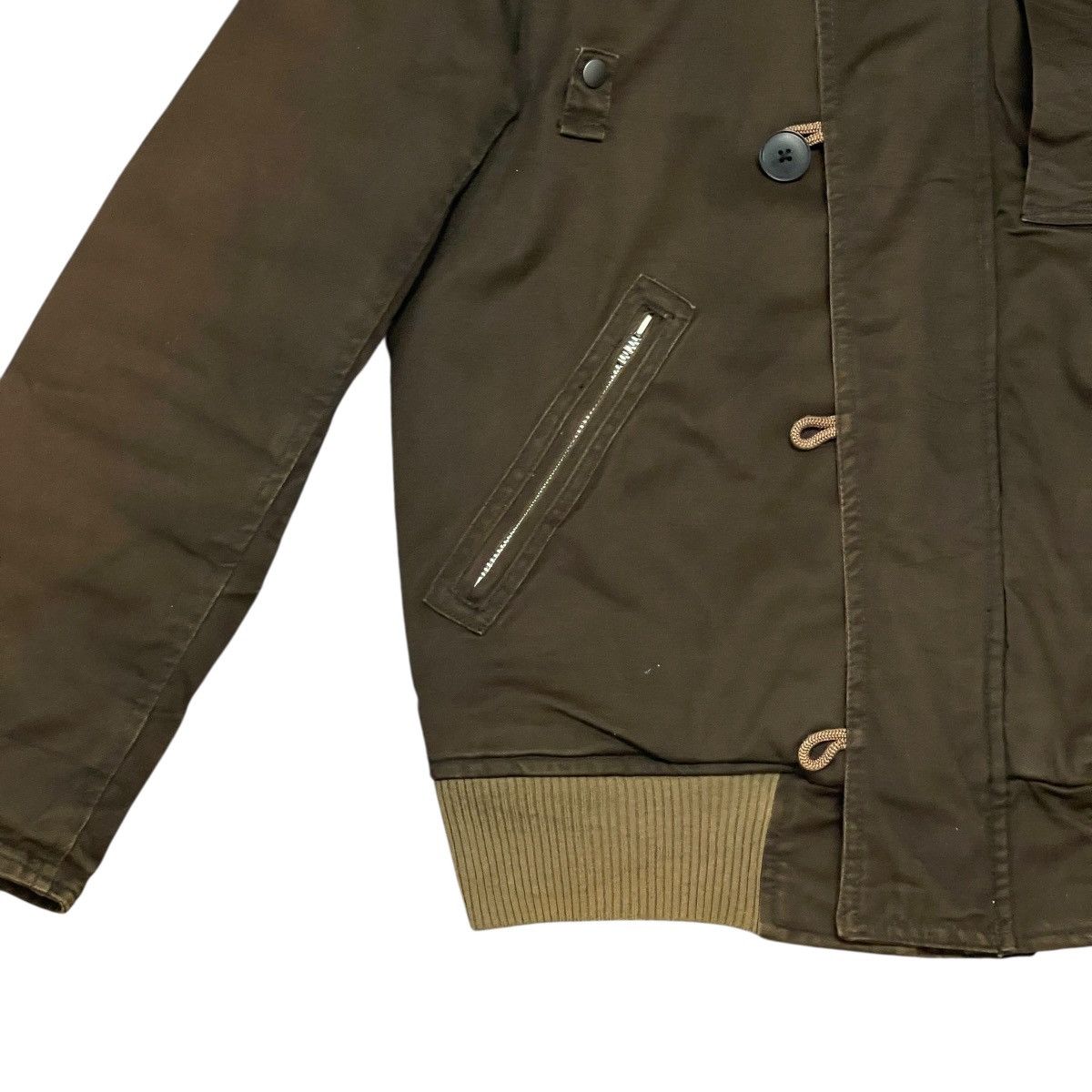 Le Grande Bleu (L.G.B.) Vintage 90s Takeo Kikuchi Army Flight Military Bomber Jacket Size US L / EU 52-54 / 3 - 4 Thumbnail