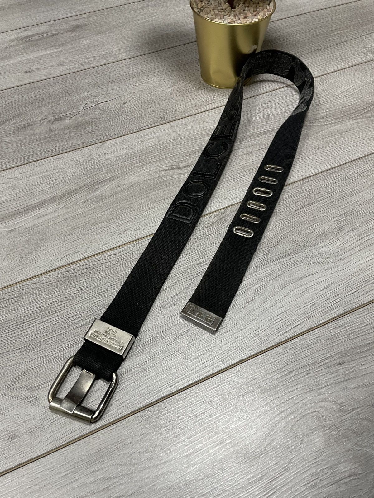 Dolce & Gabbana × Vintage Dolce & Gabbana big logo mens denim letters spell out belt Size ONE SIZE - 4 Thumbnail