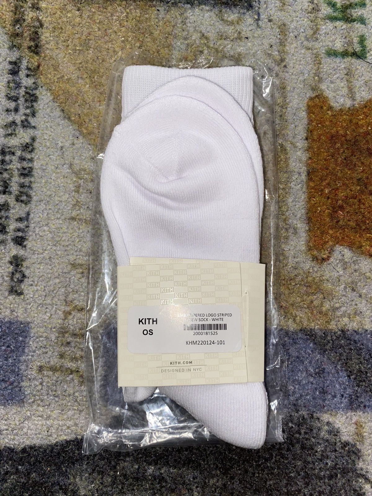 Kith Kith Embroidered Logo Striped Crew Socks Size ONE SIZE - 3 Thumbnail