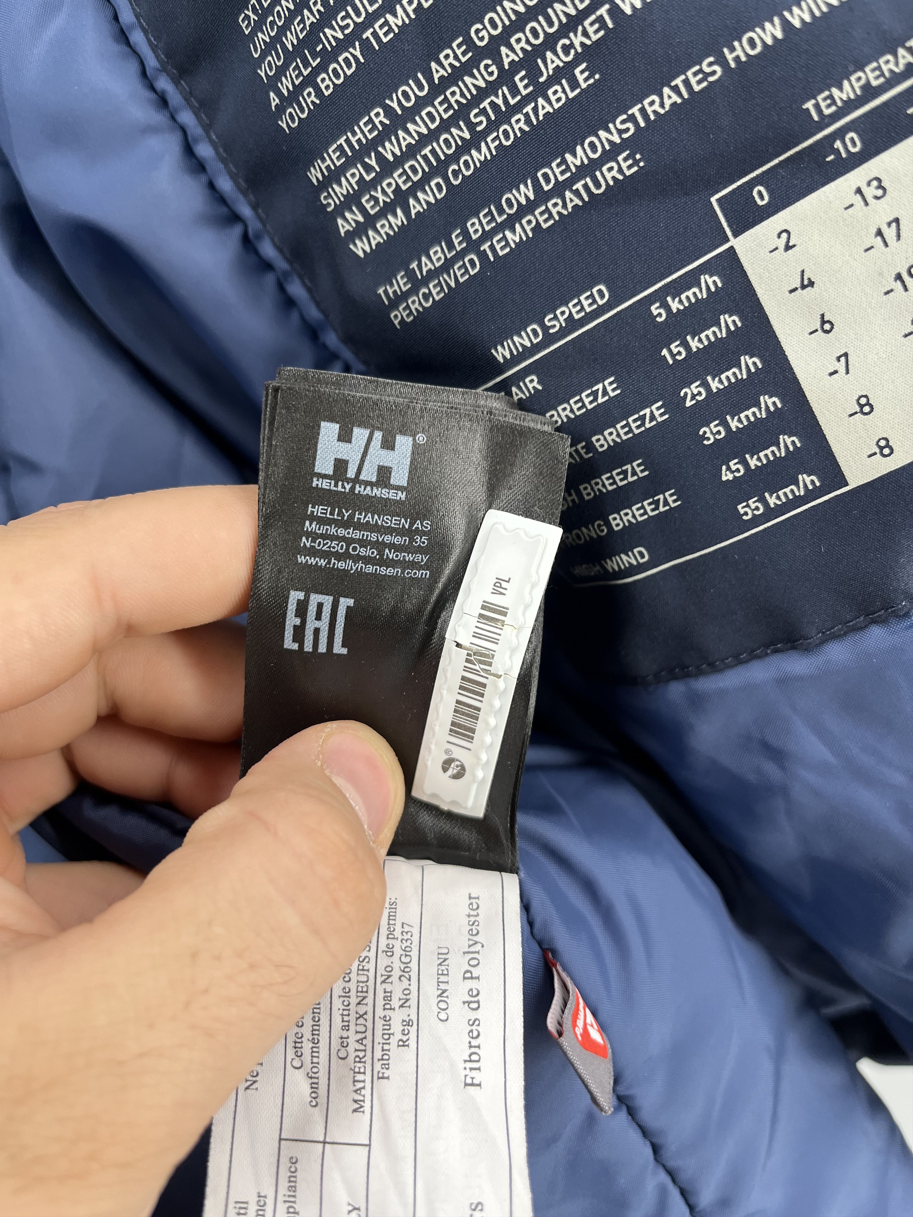 Helly Hansen Helly Hansen Men’s Blue Parka Waterproof Wind Chill Cold Size US XL / EU 56 / 4 - 11 Thumbnail