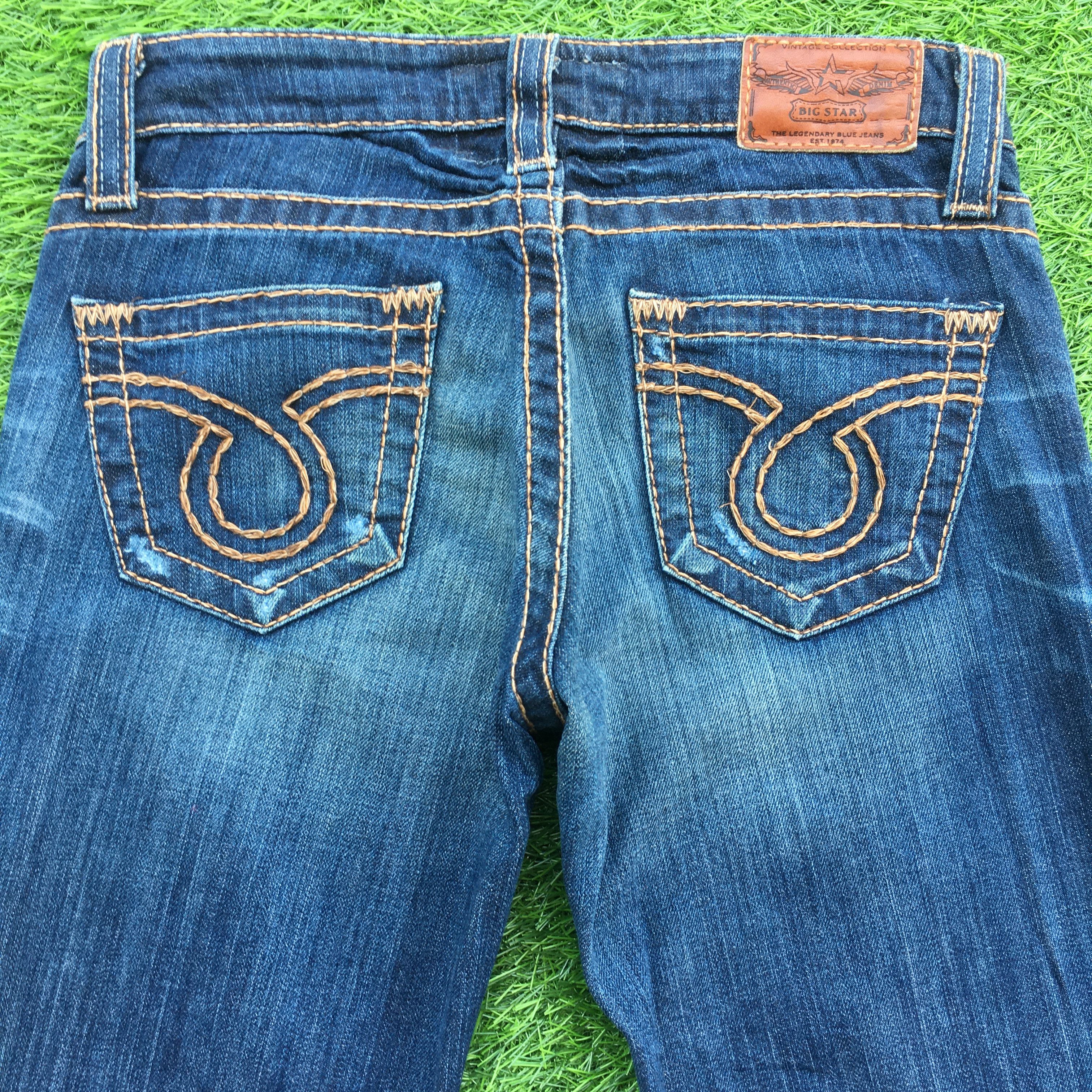 Big Star Bold Stitch Low Rise Bootcut Jeans D-956