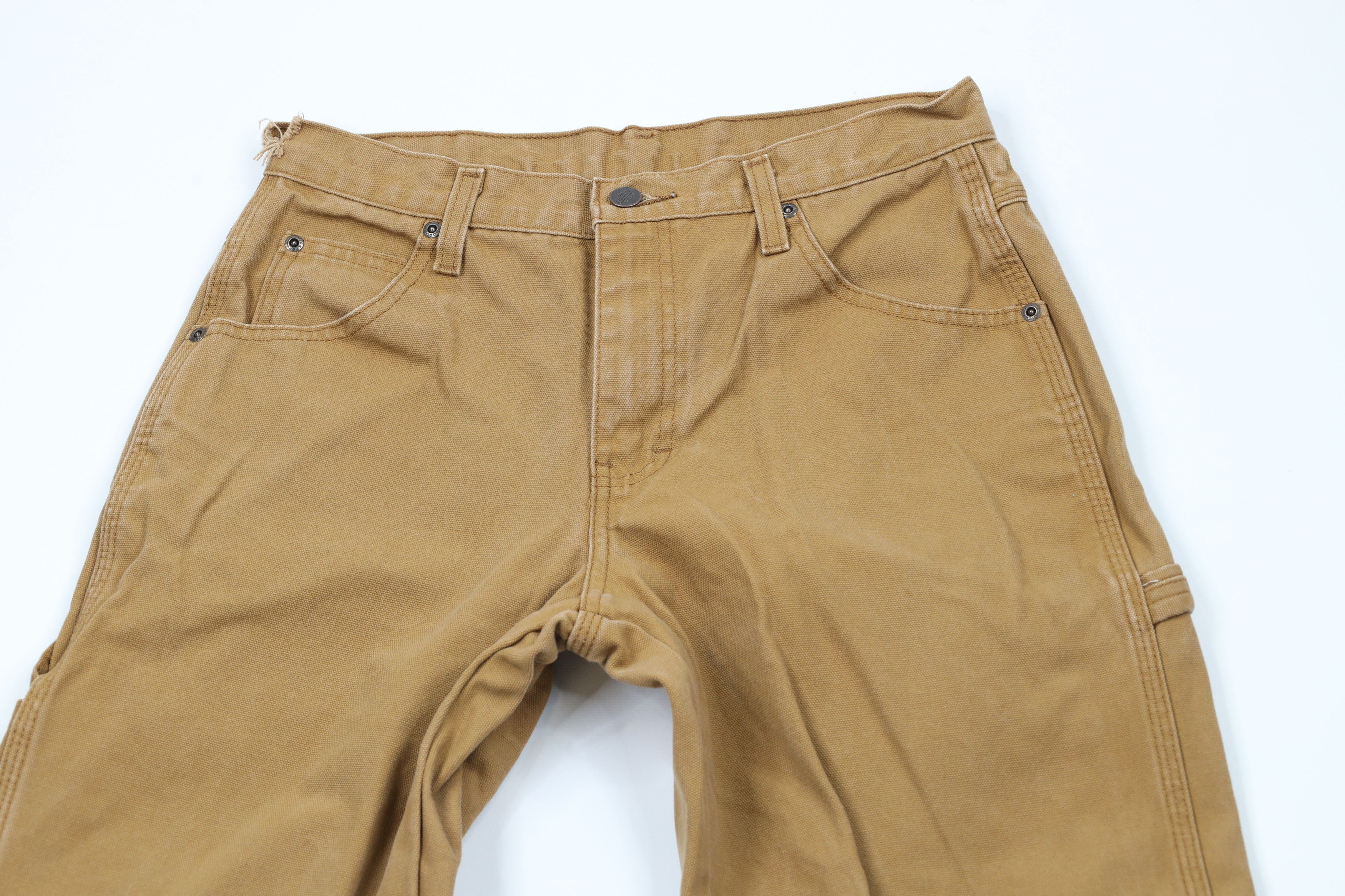 Dickies × Vintage Vintage Dickies Spell Out Canvas Dungaree Pants Duck Brown Size US 30 / EU 46 - 2 Thumbnail