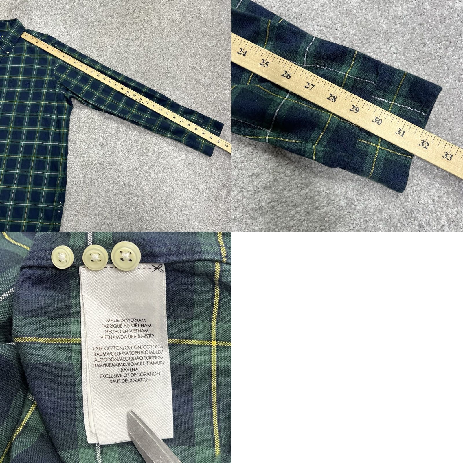 Polo Ralph Lauren Polo Ralph Lauren Shirt Mens XL Plaid Green Oxford Long Sleeve Button-Down Pony Size US XL / EU 56 / 4 - 9 Thumbnail