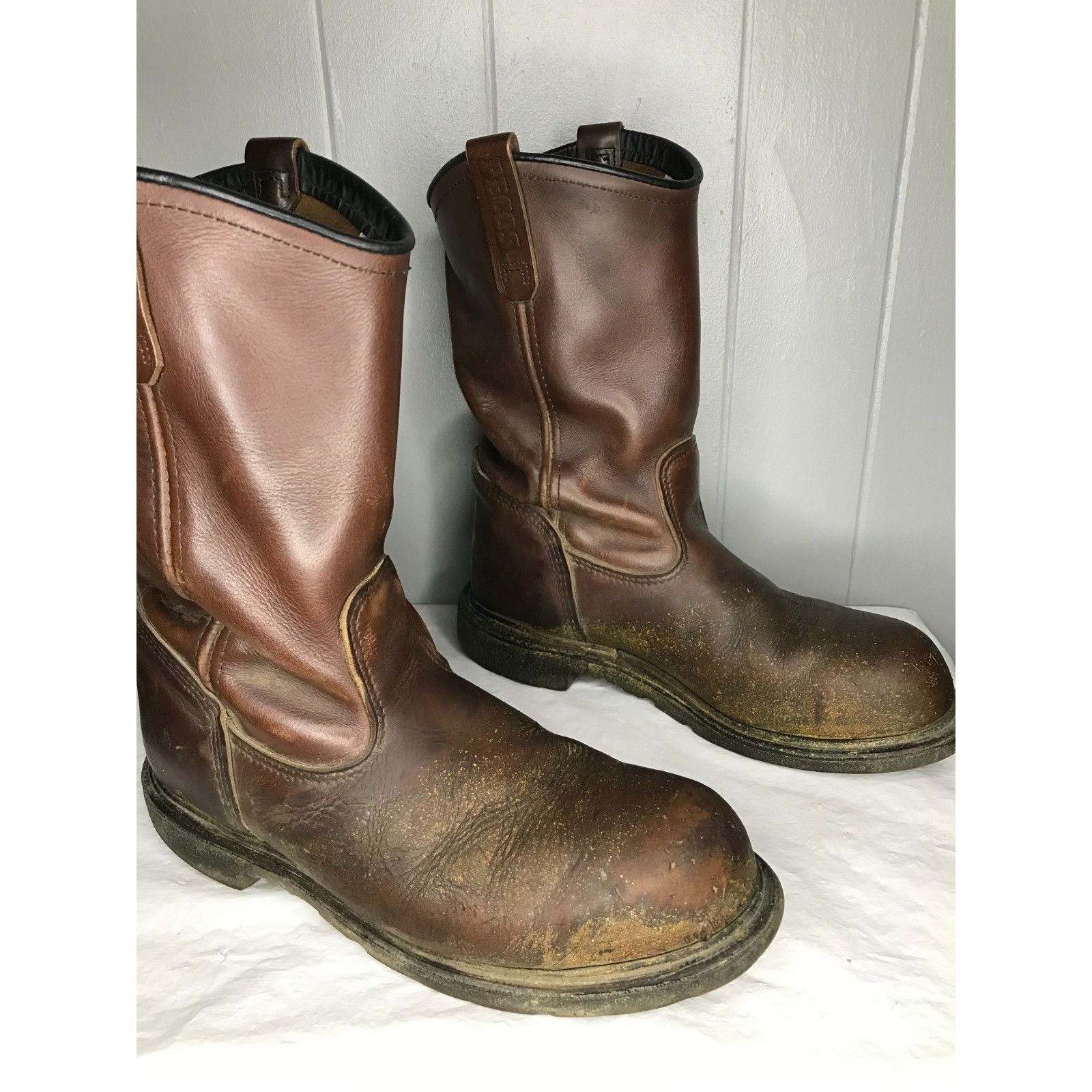 Red Wing Red Wing Pecos Boots Mens Size 11 Brown Leather Work Oil Sli Size US 11 / EU 44 - 4 Thumbnail
