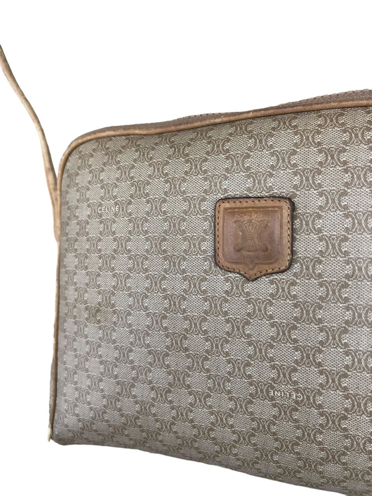 Celine Vintage 90s Celine Paris Monogram Leather Bag Size ONE SIZE - 5 Thumbnail