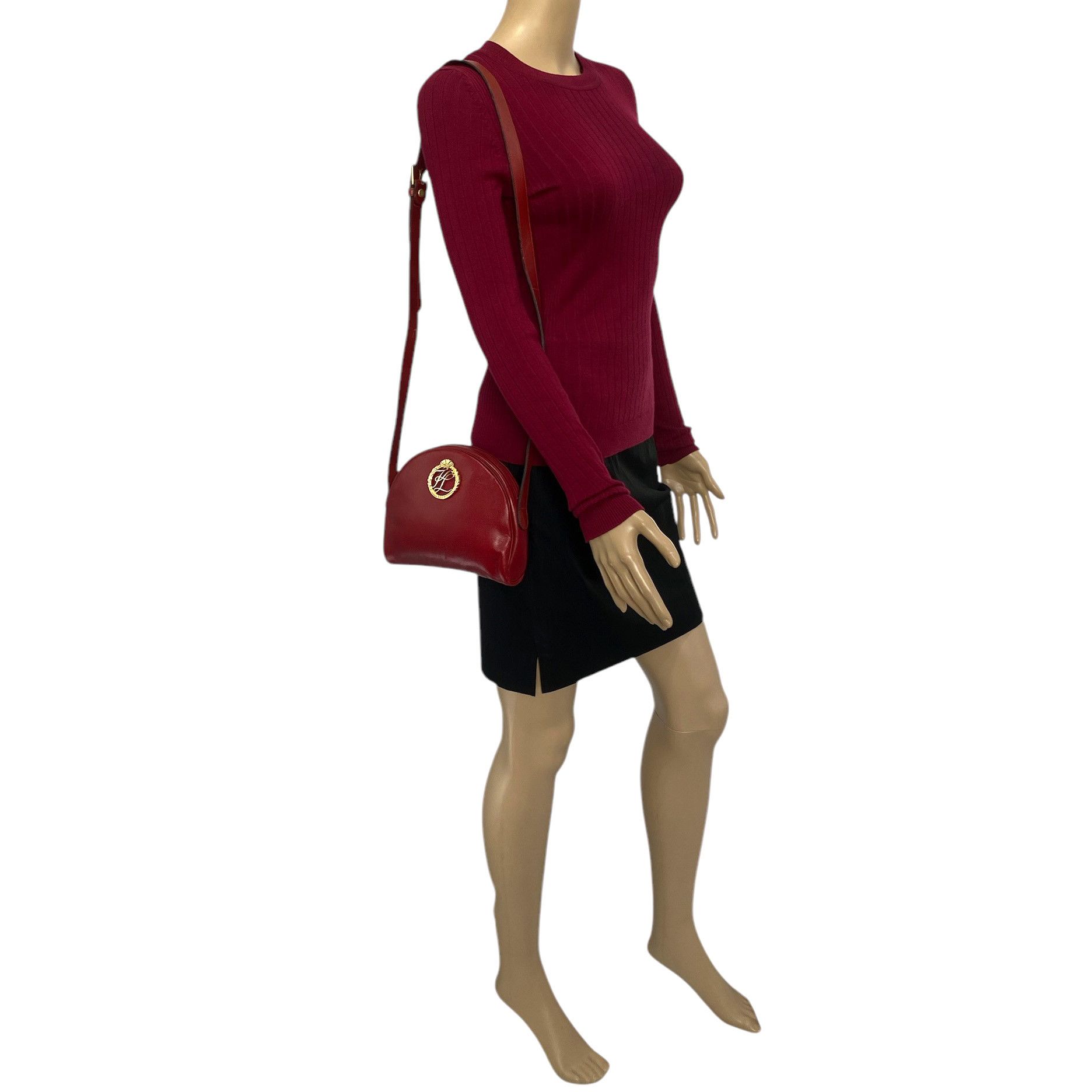 Karl Lagerfeld × Vintage KARL LAGERFELD Vintage Red Leather Shoulder Bag Size ONE SIZE - 8 Thumbnail