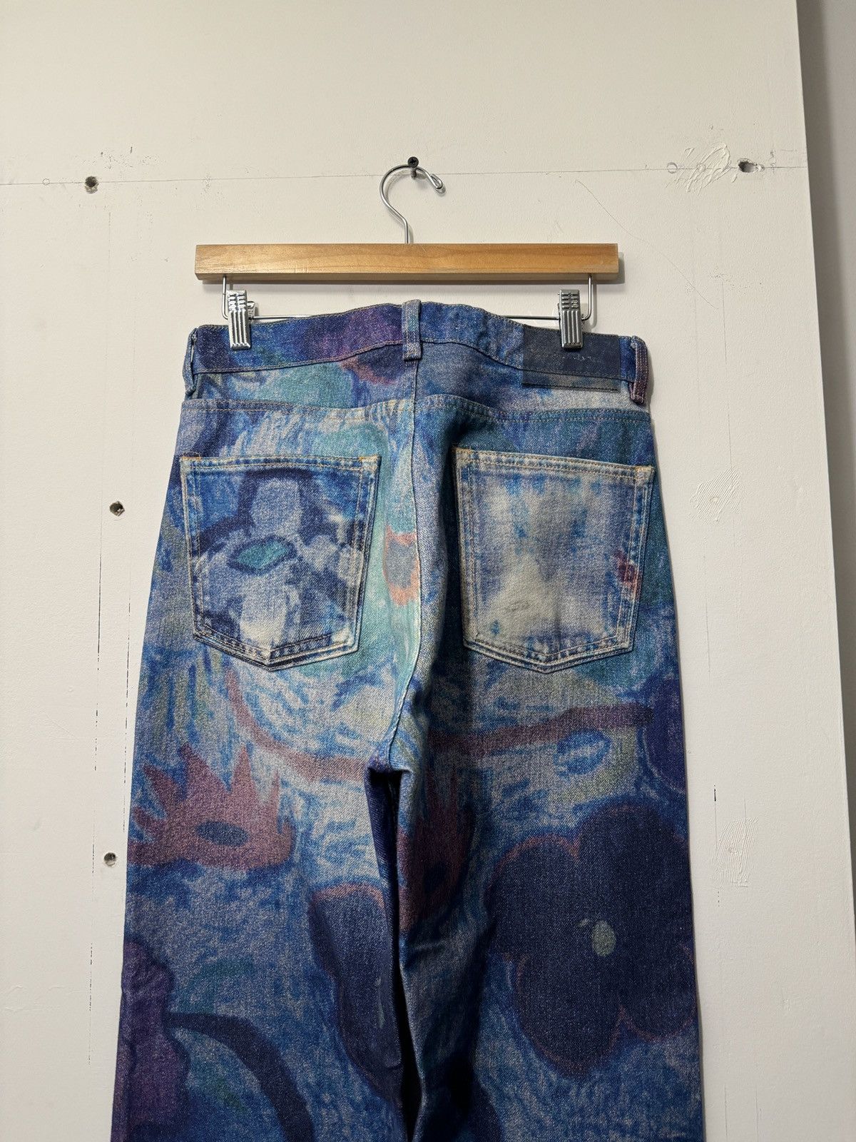 Our Legacy OUR LEGACY THIRD CUT DIGITAL CHALK FLOWER PRINT JEANS 29 Size US 31 - 3 Thumbnail
