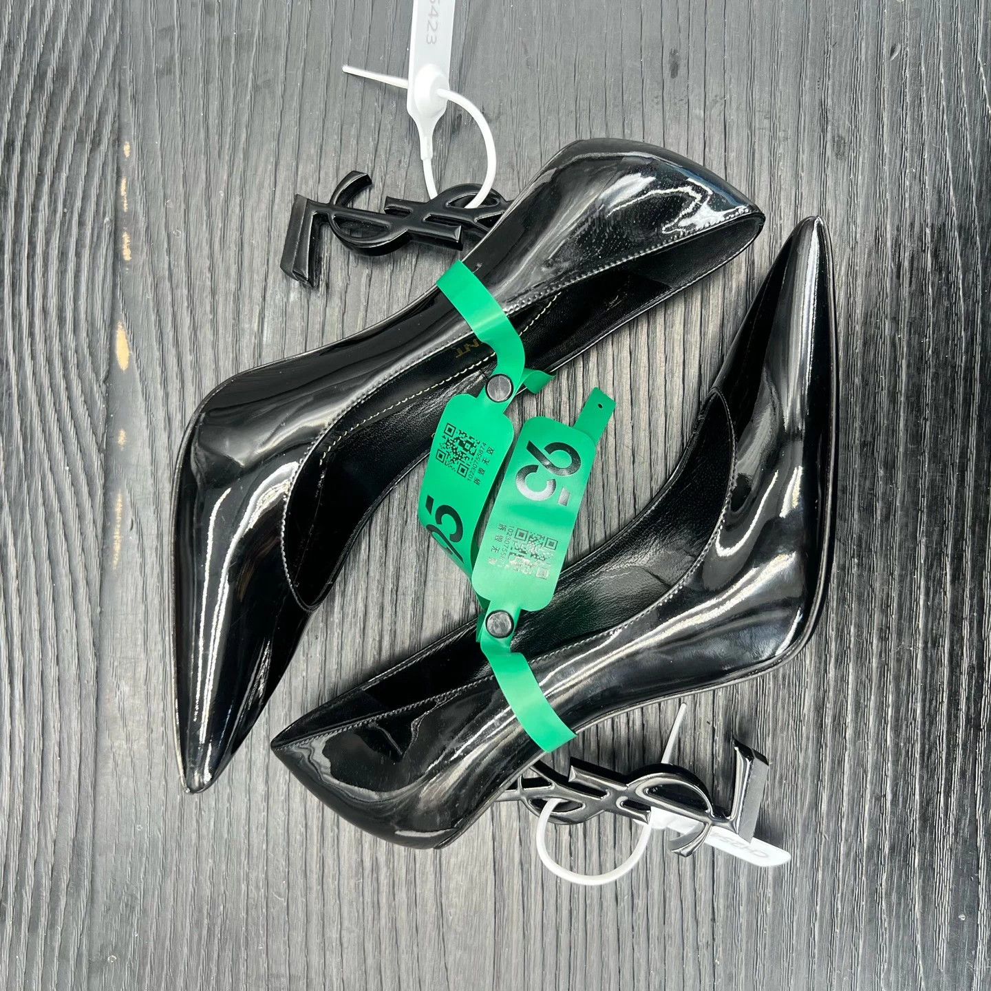Saint Laurent Paris YSL Opyum Patent Black Heels 36 EUR Tried Size US 5 / IT 35 - 2 Thumbnail