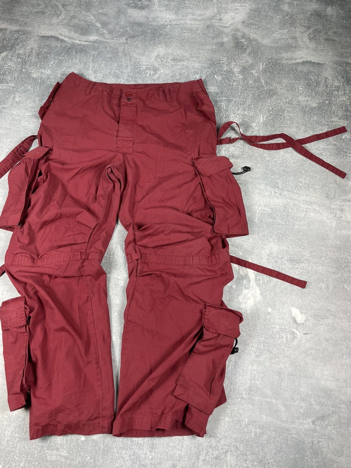 Vintage ❤️🔥 Baggy bondage Y2K cotton pants ❤️🔥 Size US 33 - 4 Thumbnail