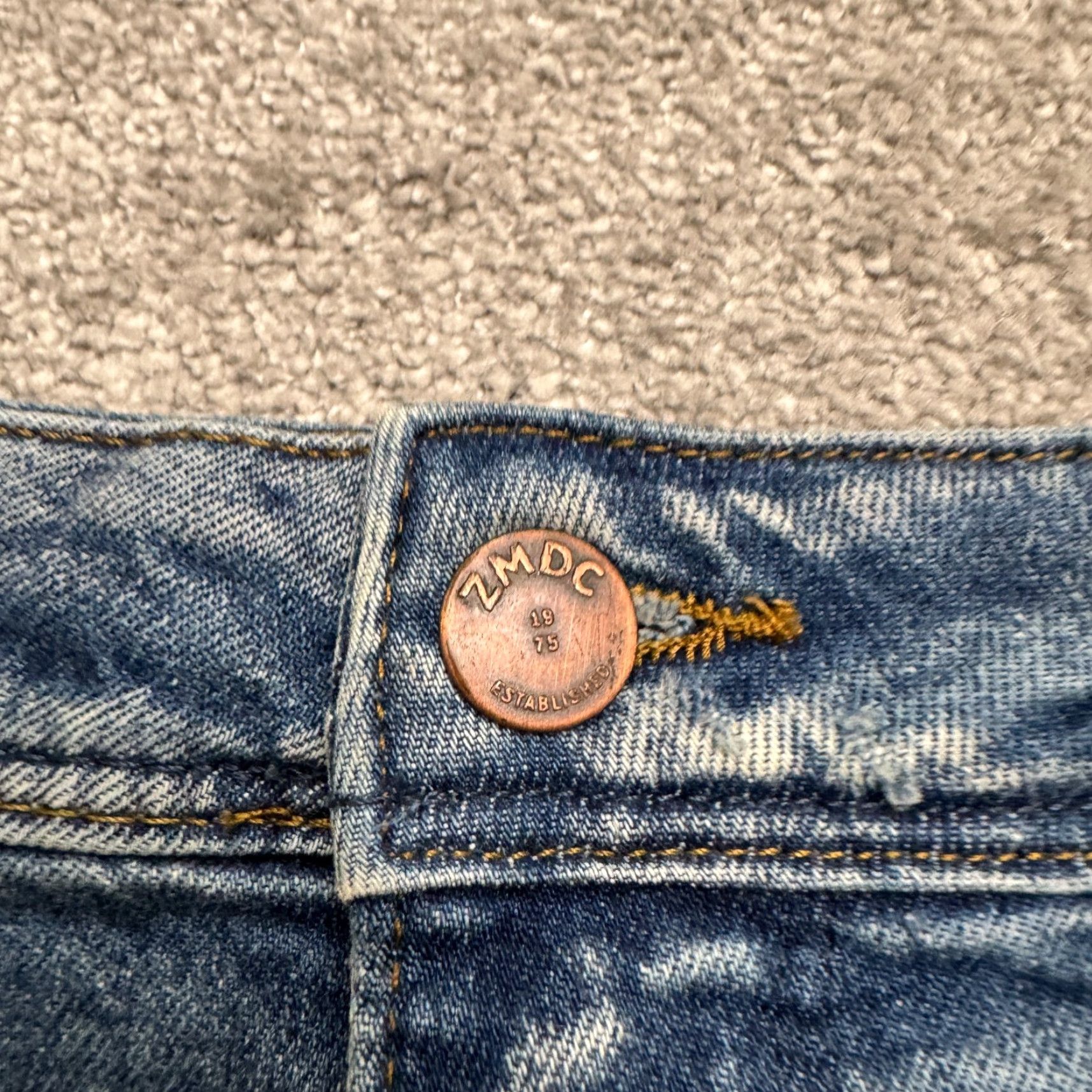 Zara VINTAGE Zara Man Original Denim Jeans Mens 36 Blue Distressed Stretch Tapered Jeans Size US 36 / EU 52 - 3 Thumbnail