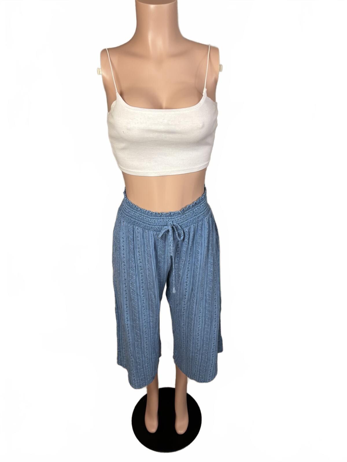 Other Kingston Grey Boho Hippie Wide Leg Cropped Pants. XL. Size 40" / US 18 - 2 Thumbnail