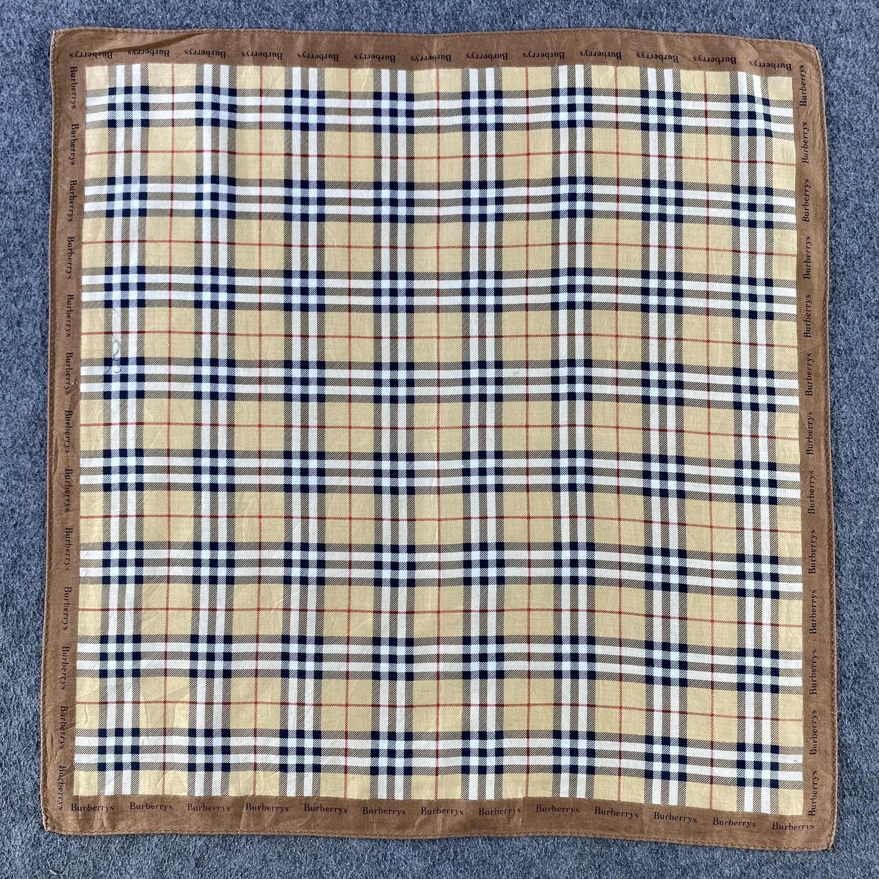 Burberry × Vintage Burberry Handkerchief/Neckerchief/Bandana HC789 Size ONE SIZE - 1 Thumbnail