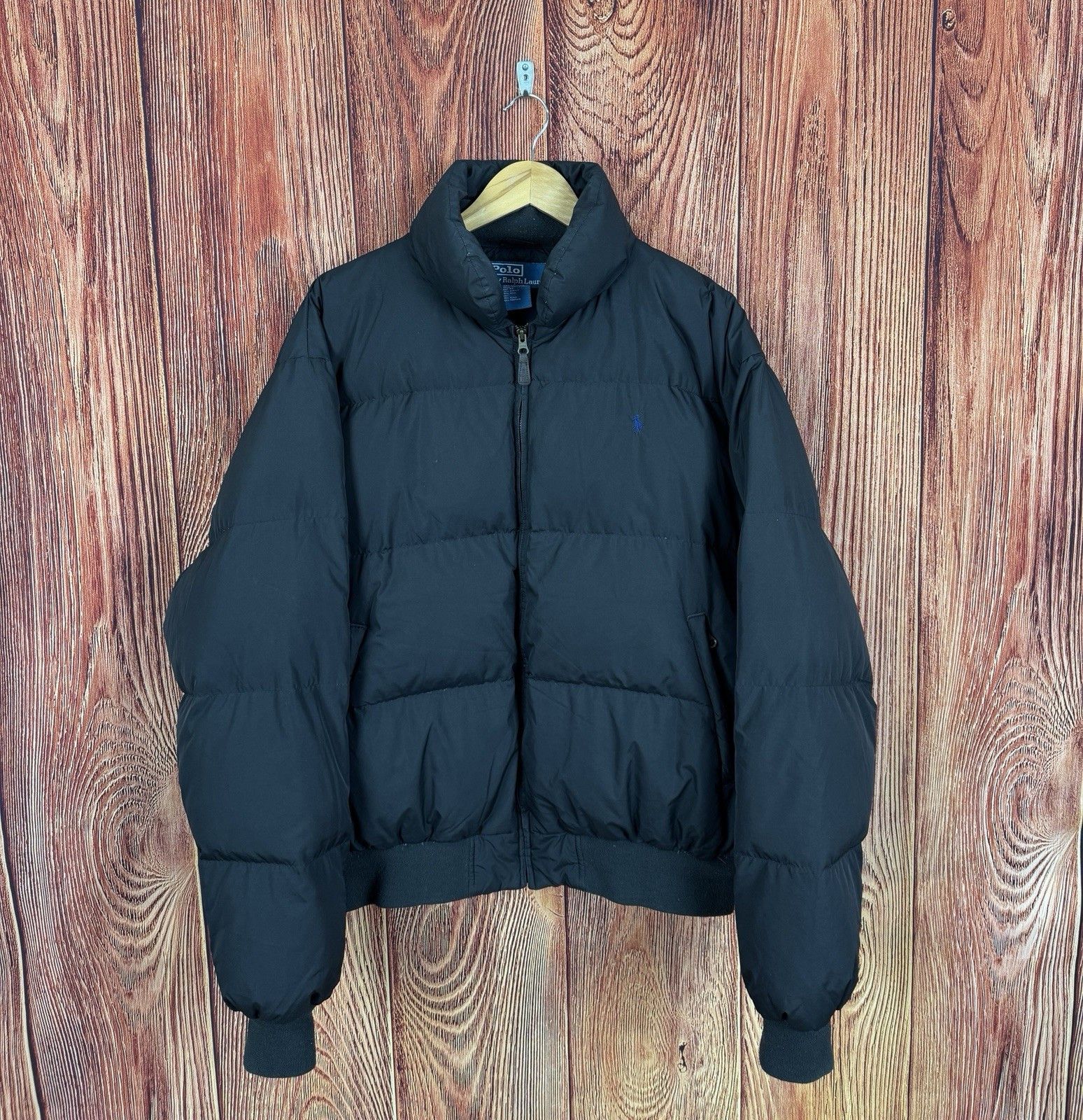 Polo Ralph Lauren Vintage Polo By Ralph Lauren Down Puffer Black Bomber Jacket Size US L / EU 52-54 / 3 - 1 Thumbnail