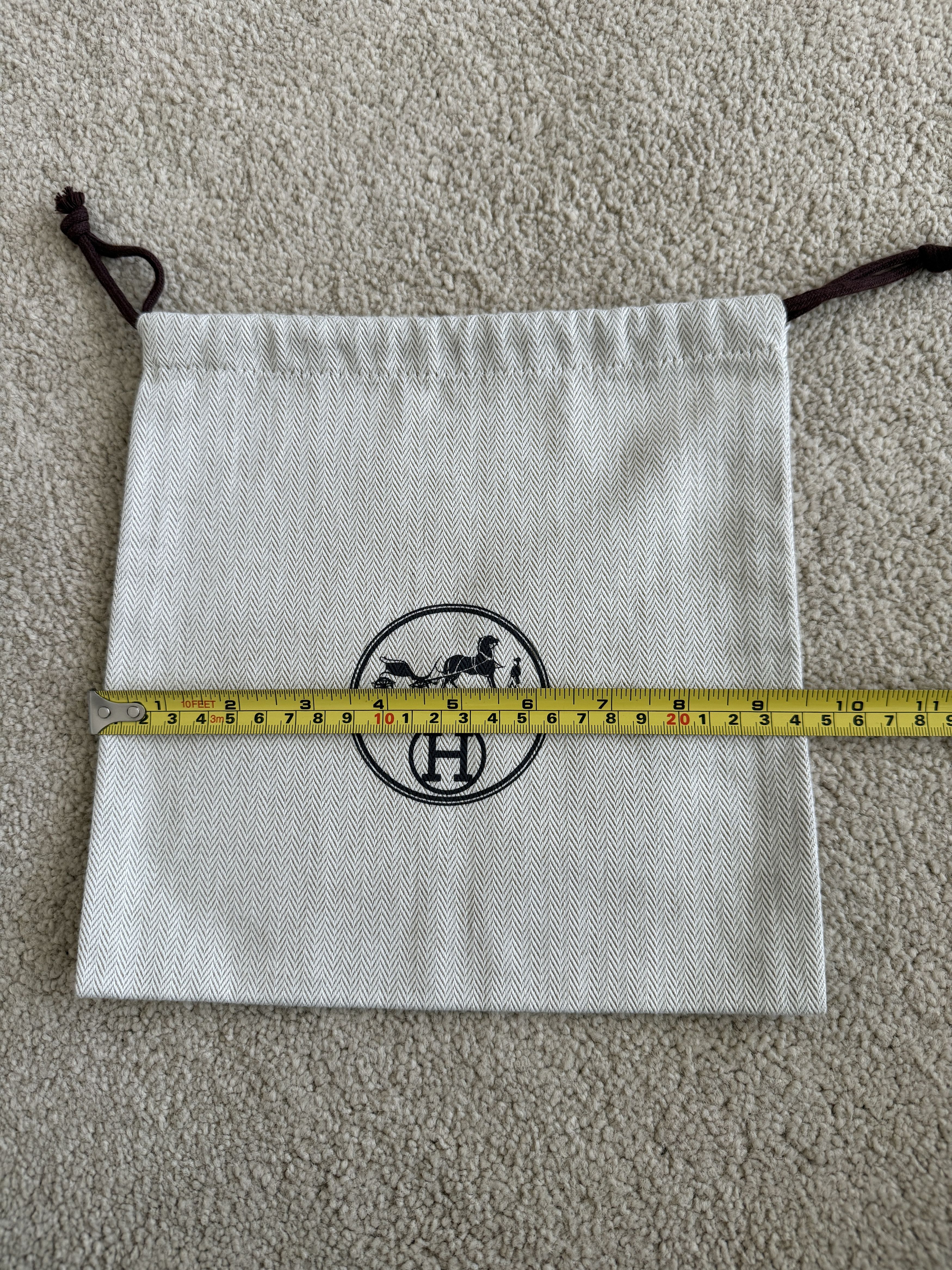 Hermes Authentic Hermes Herringbone Tweed Small Drawstring Dustbag Size ONE SIZE - 3 Thumbnail