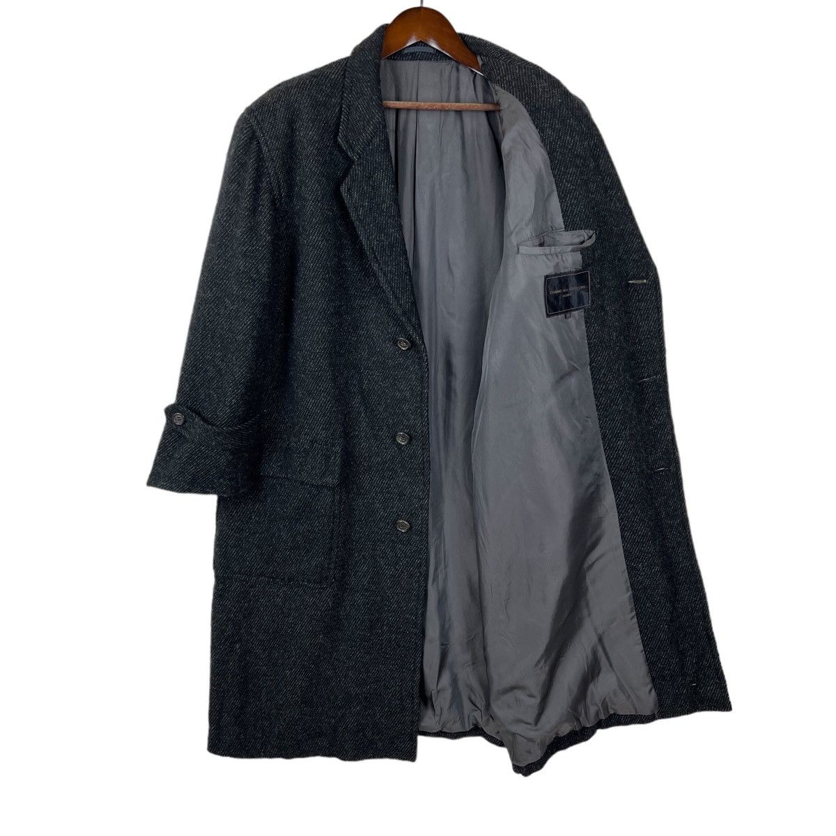 Comme des Garcons Homme Vintage 1988 CDG Homme Wool Tweed Overcoat - Size Medium Size US M / EU 48-50 / 2 - 1 Thumbnail