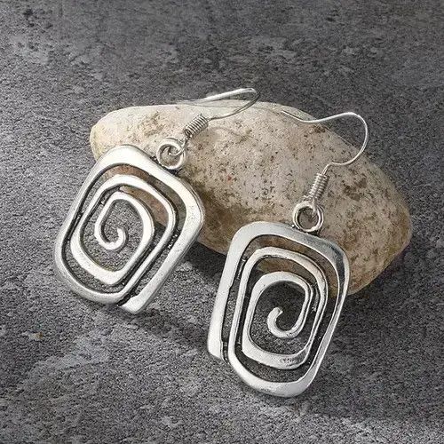 Other Vintage Ethnic Antique Metal Drop Earrings Size ONE SIZE - 2 Thumbnail