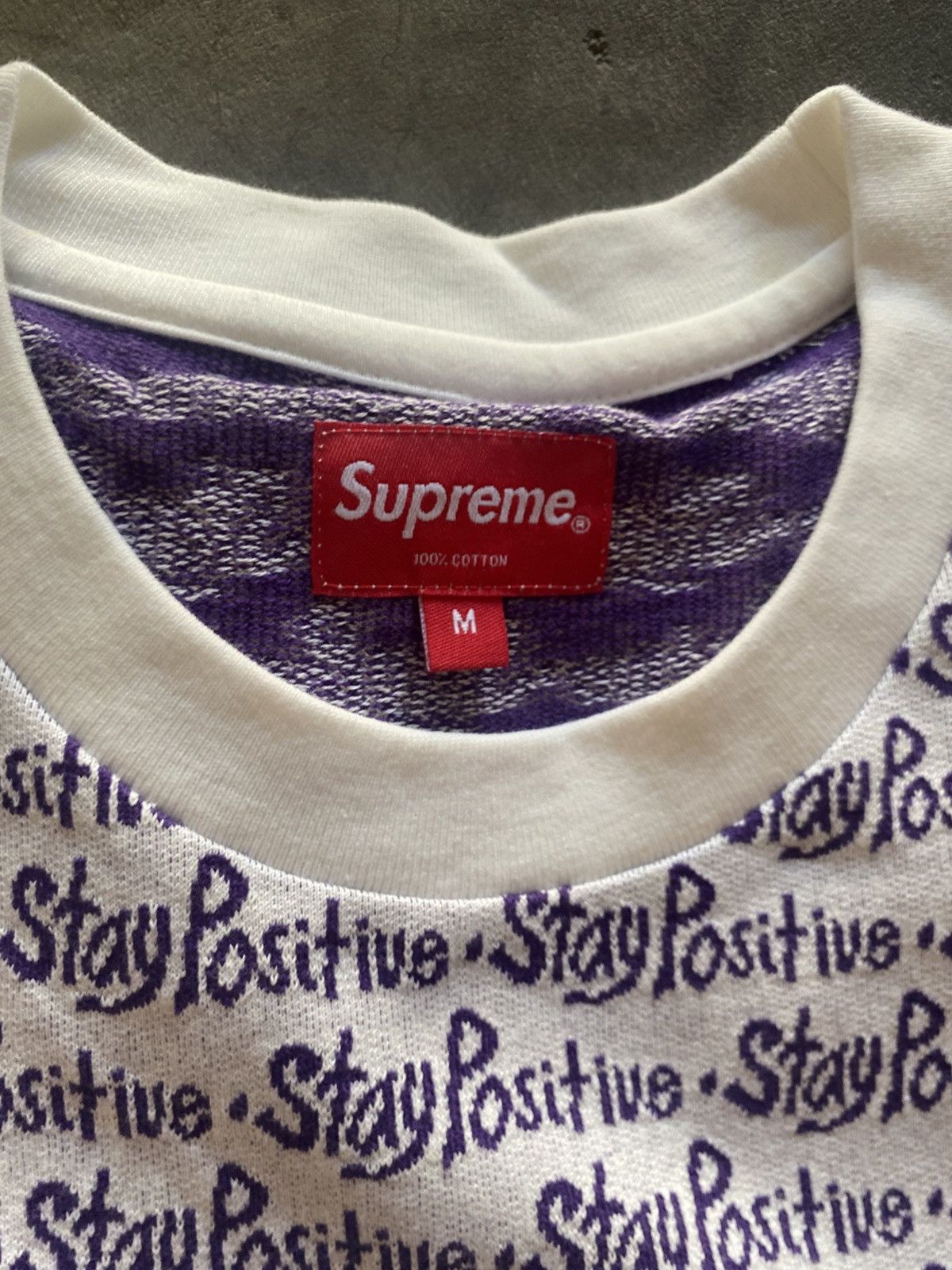 Supreme Supreme Stay Positive Tee Size US M / EU 48-50 / 2 - 2 Thumbnail
