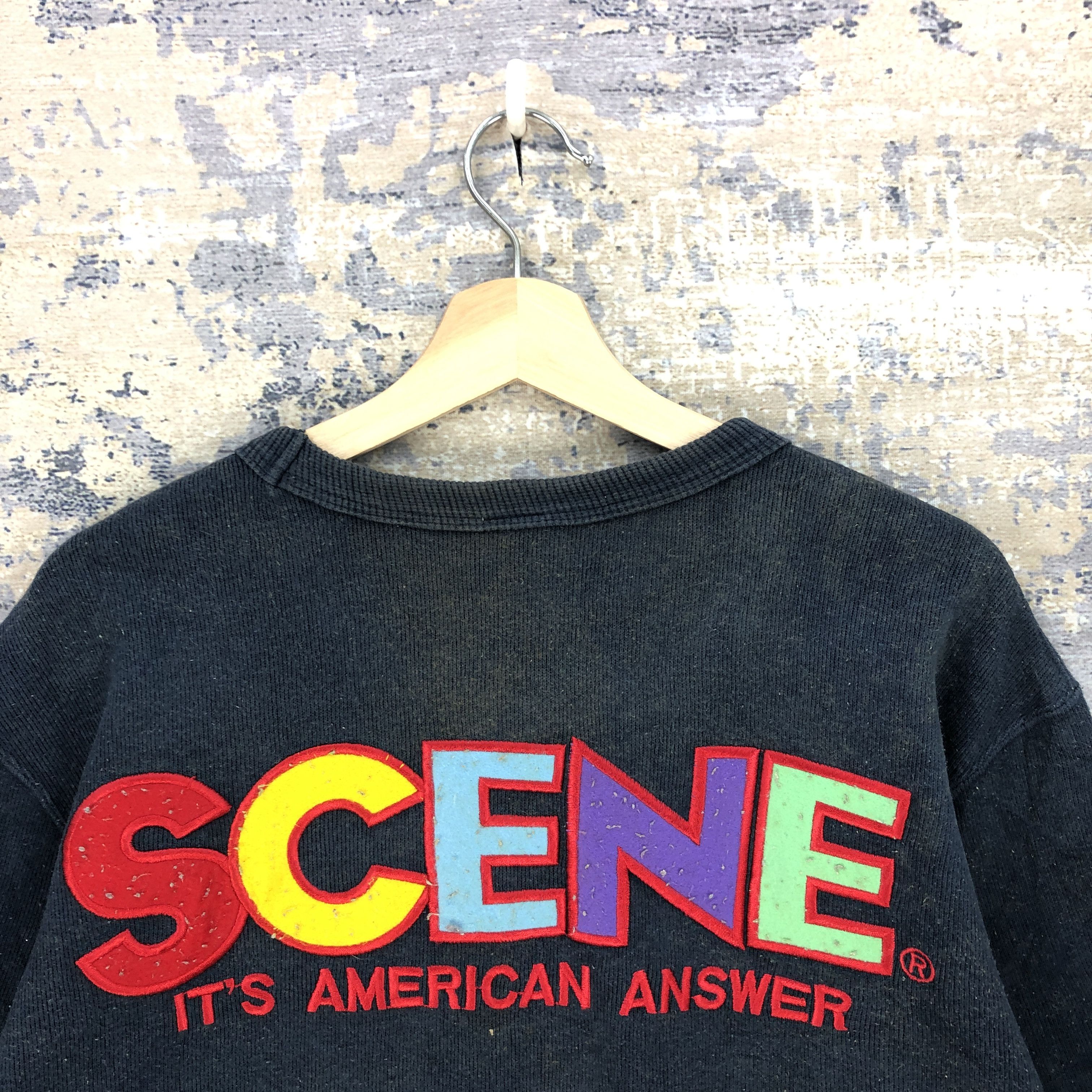 Vintage Vintage Scene Sweatshirt American Answer Sweater Jumper Size US L / EU 52-54 / 3 - 4 Thumbnail