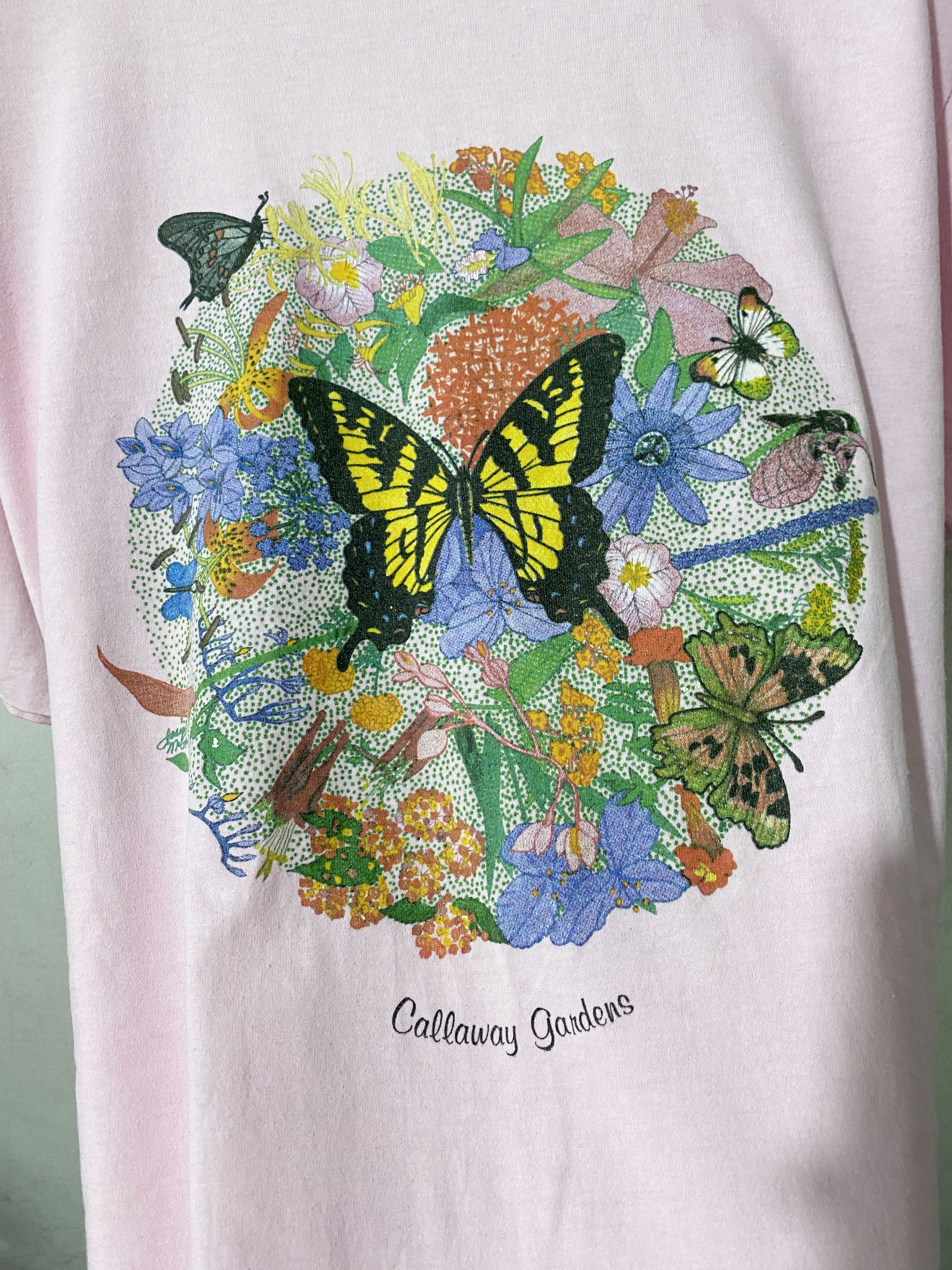 Vintage Vintage 90s Butterflies Shirt Size US L / EU 52-54 / 3 - 2 Thumbnail