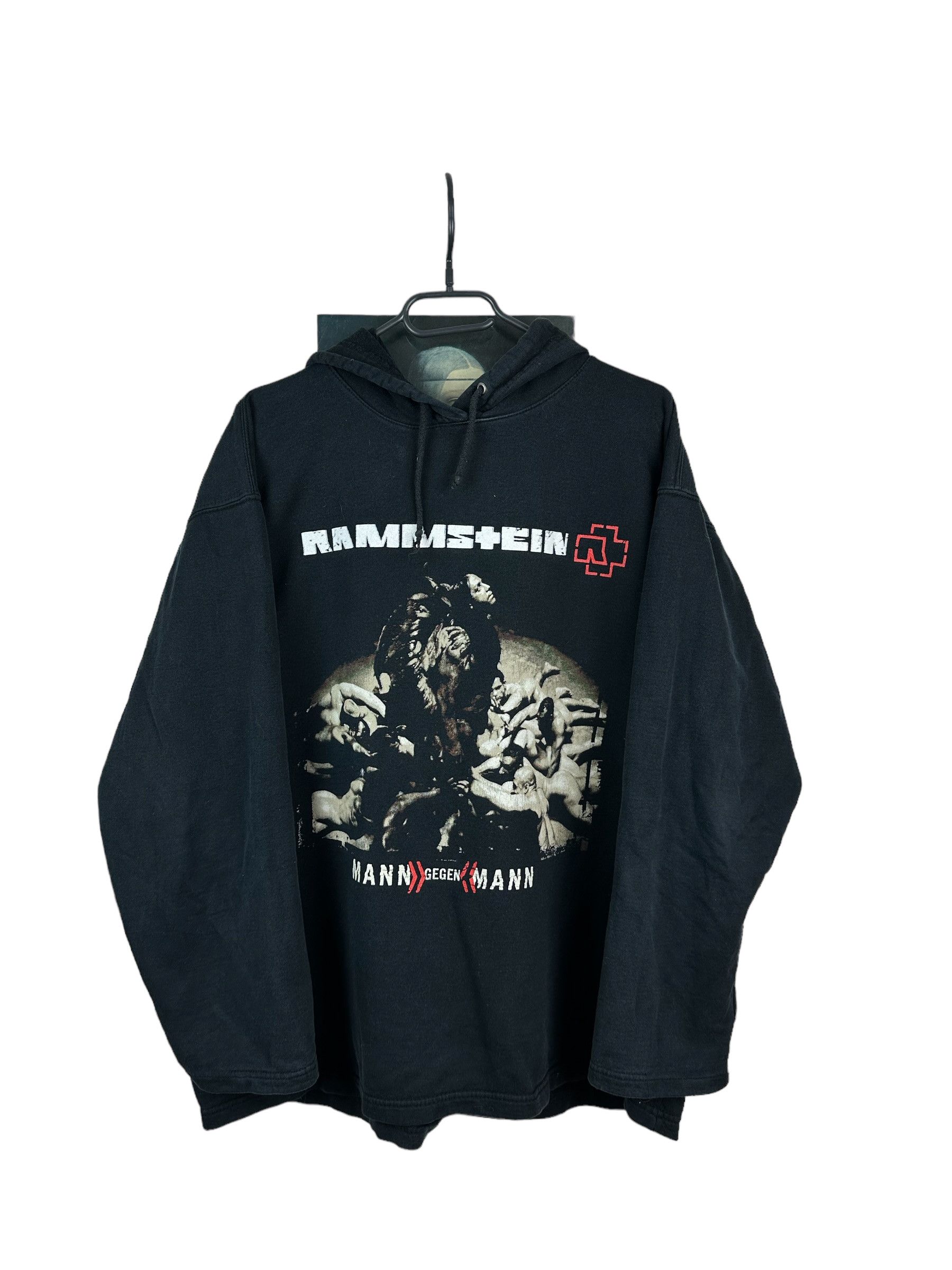 Band Tees × Vintage Vintage 2005 Rammstein Mann Gegen Rosenrot Hoodie Rare Size US M / EU 48-50 / 2 - 1 Thumbnail