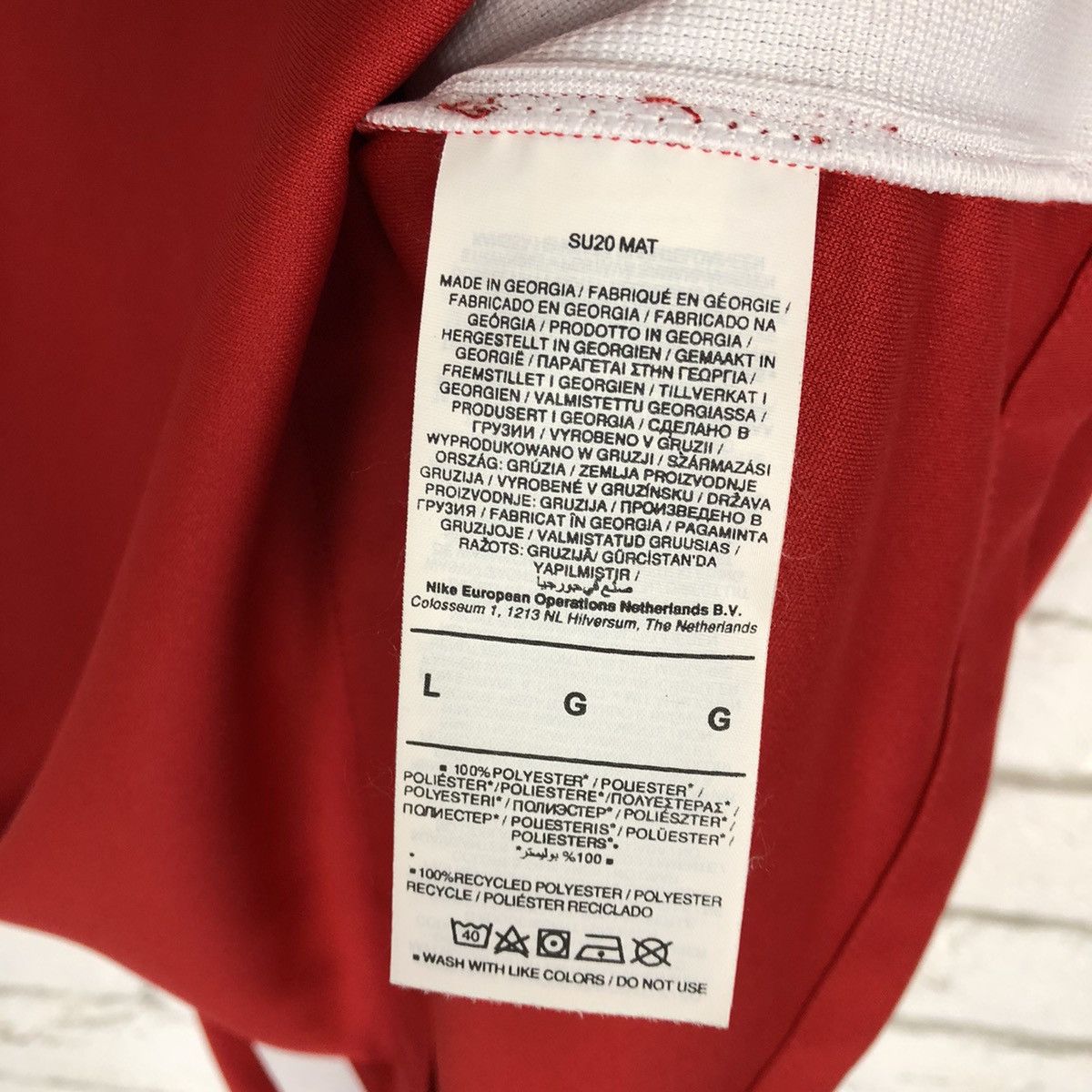 Nike Poland national team 2020 2022 away soccer jersey Size US L / EU 52-54 / 3 - 7 Thumbnail