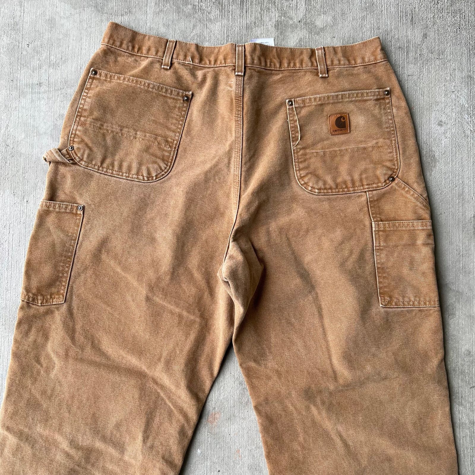 Carhartt × Vintage Vintage Y2K Carhartt brown double knee work carpenter pants Size US 37 - 5 Thumbnail