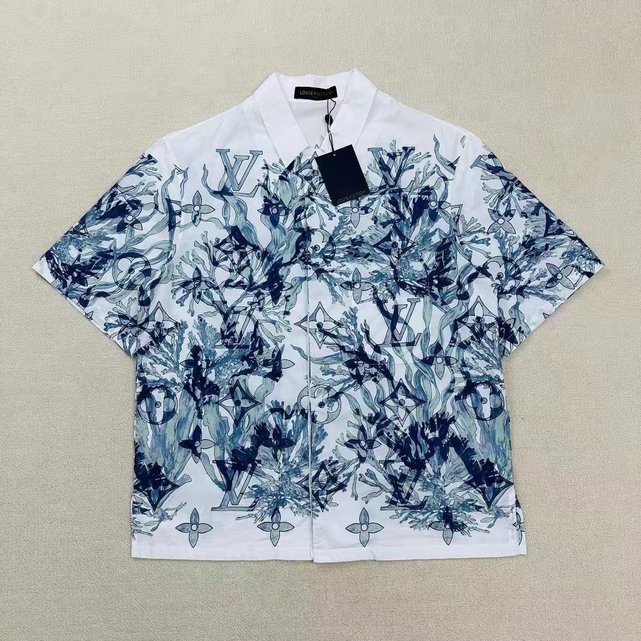 Louis Vuitton LV Seaweed Allover Print Logo Short-Sleeve Shirt M Size US M / EU 48-50 / 2 - 1 Thumbnail