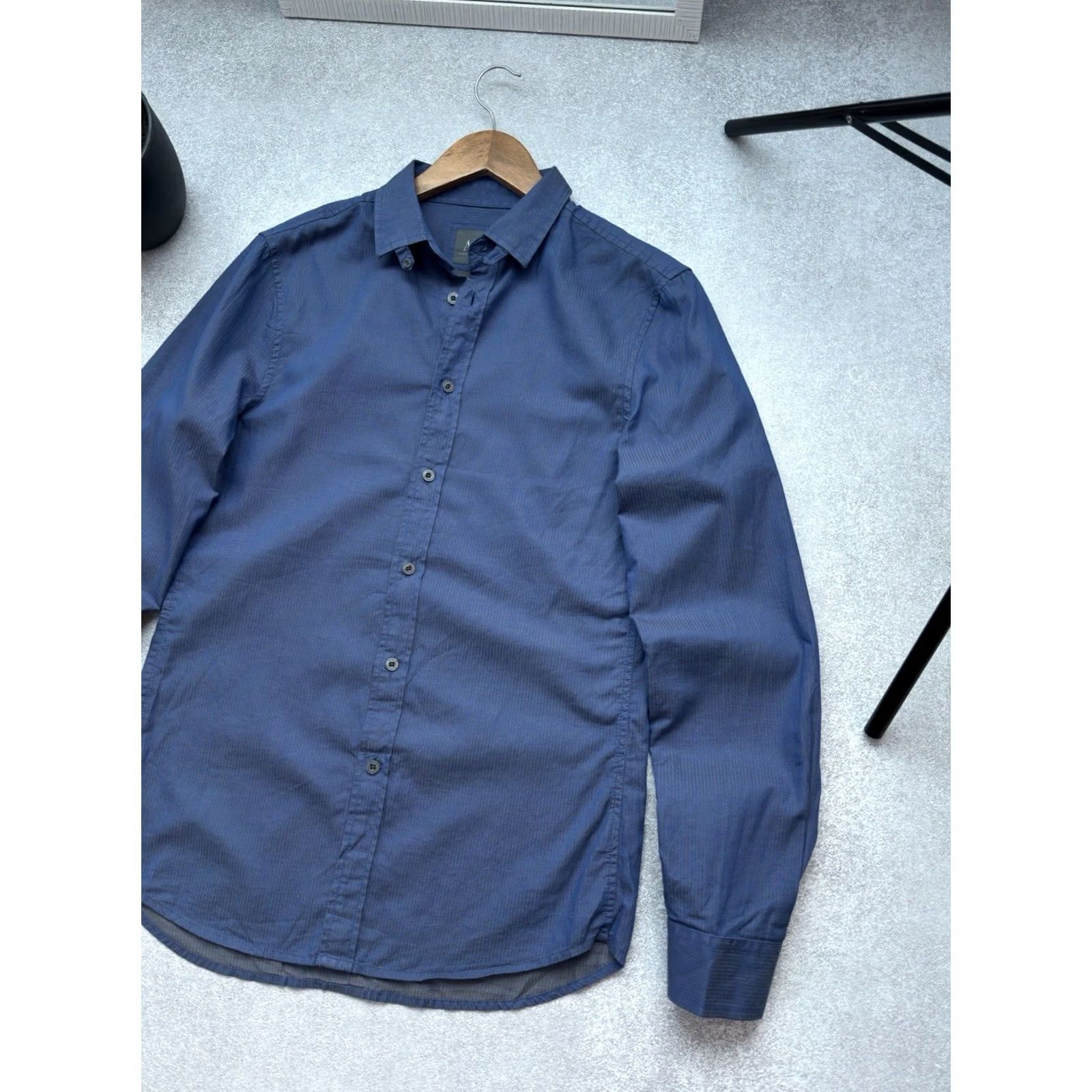 Armani Exchange Armani Exchange Classic Blue Navi French Cuff Shirt Men Size S Size US S / EU 44-46 / 1 - 2 Thumbnail