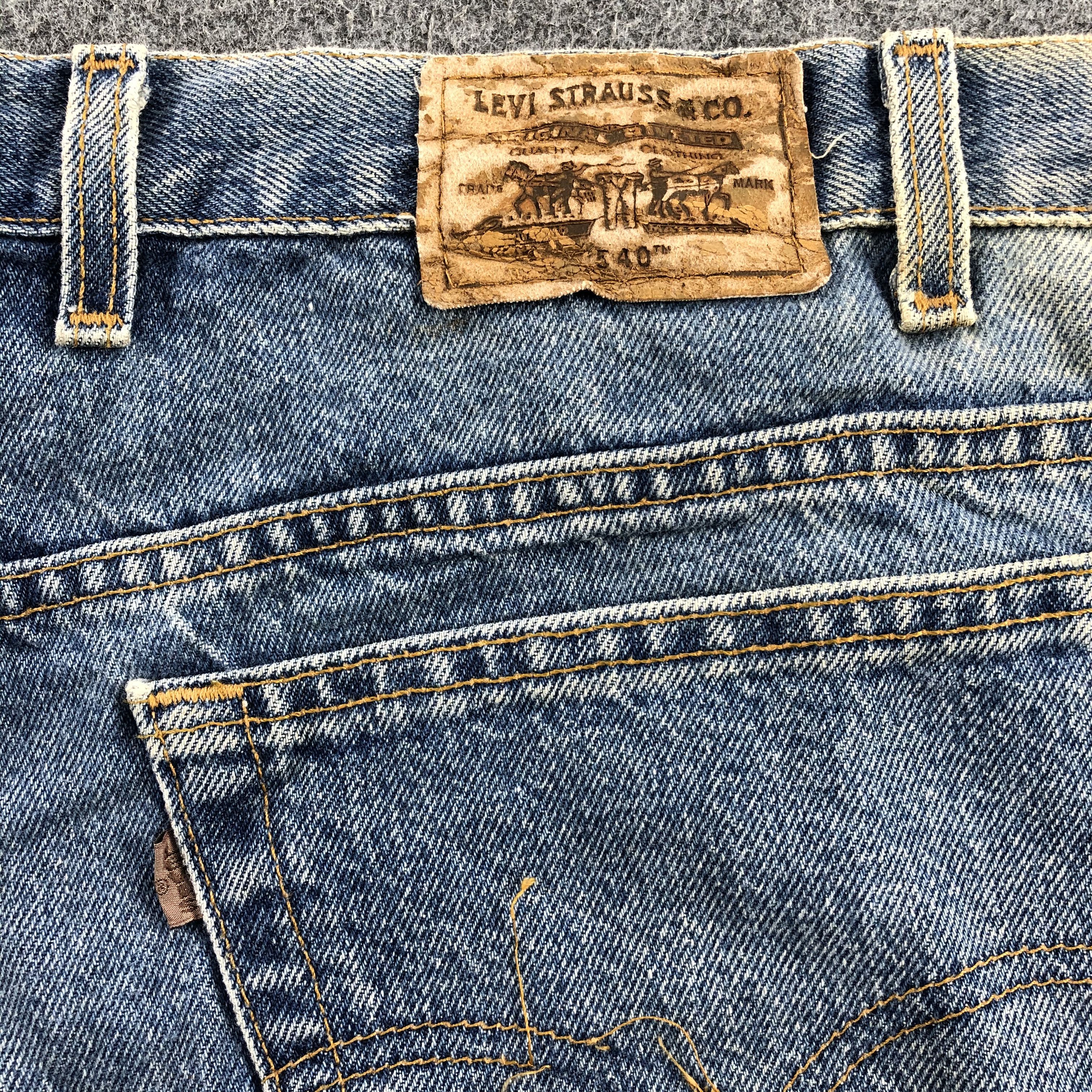 Levi's W47 Vintage Levis Jeans Lot 514 Dirty Washed Denim-J1016 Size US 44 / EU 60 - 5 Thumbnail