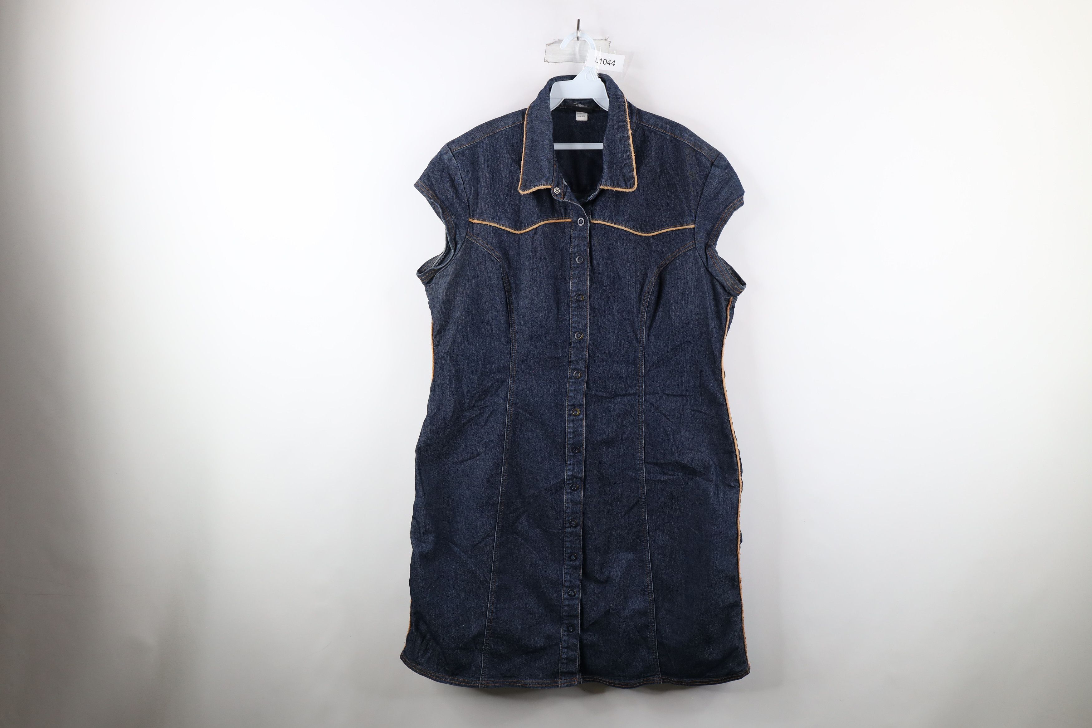 button up denim dress women Allegra K Womens Dresses Collar V Neck Long Sleeve Jean Size:BS It features a classic Collarless Zara Z1975 Denim Mini