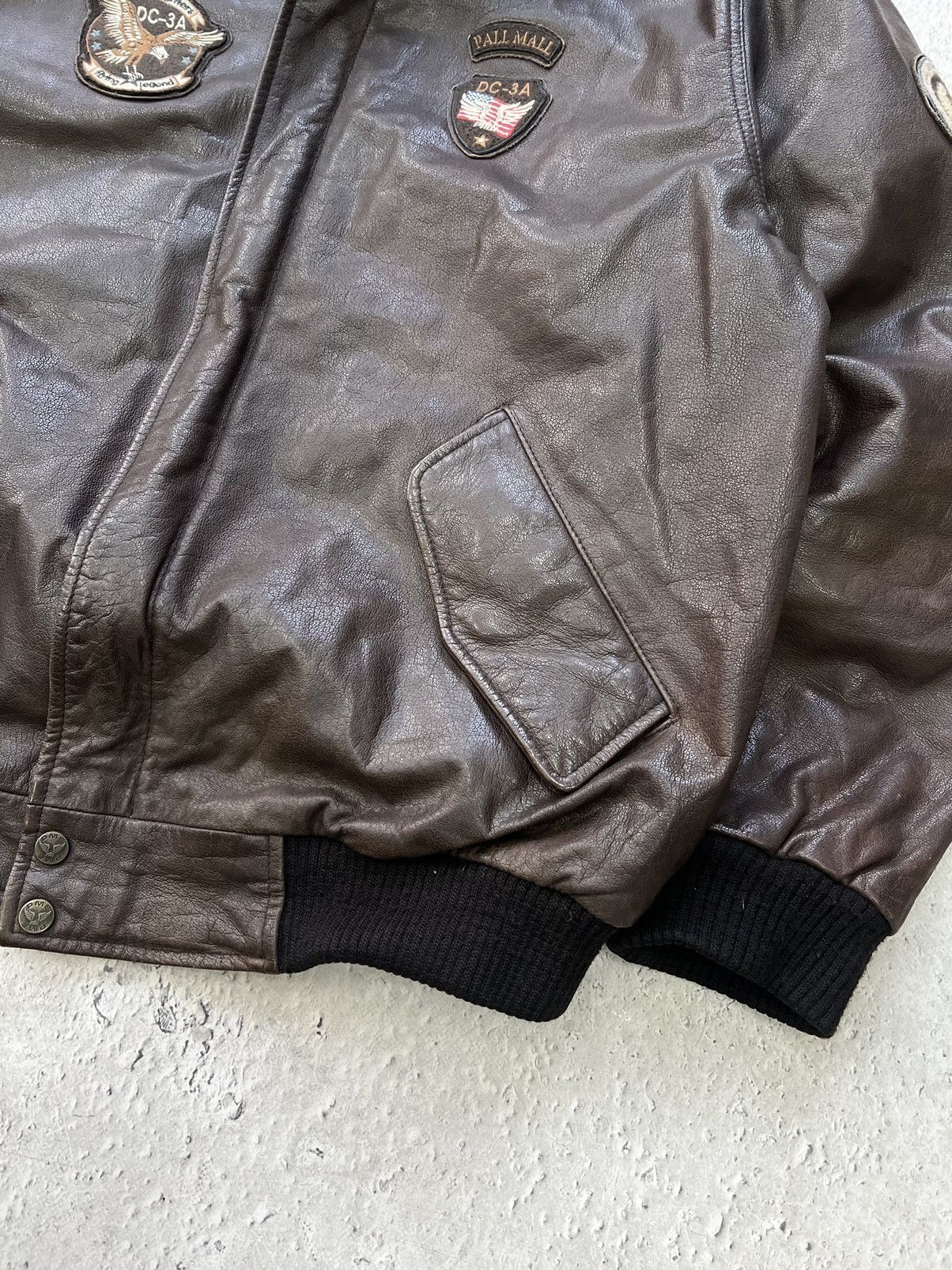 Vintage VINTAGE AVIATION LEATHER BOXY BROWN JACKET Size US L / EU 52-54 / 3 - 5 Thumbnail