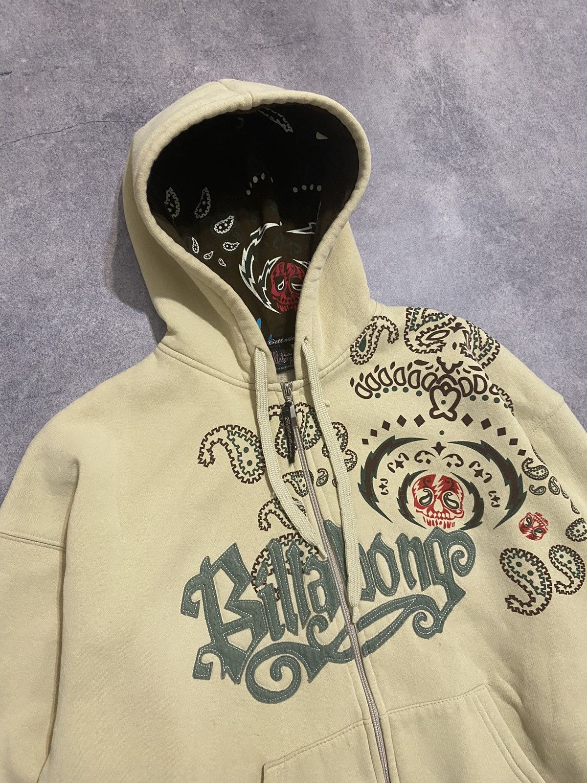 Billabong Vintage Billabong Beige Zip Hoodie Made In Australia Size US XL / EU 56 / 4 - 5 Thumbnail