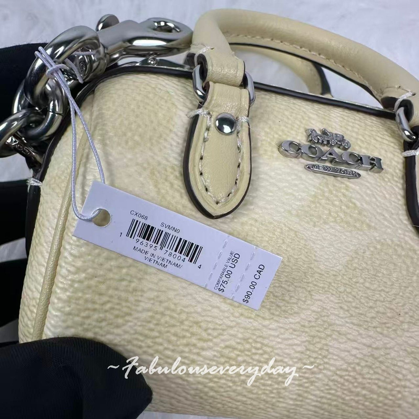 Coach COACH Mini Rowan Satchel Charm In Signature Canvas Yellow Size ONE SIZE - 5 Thumbnail