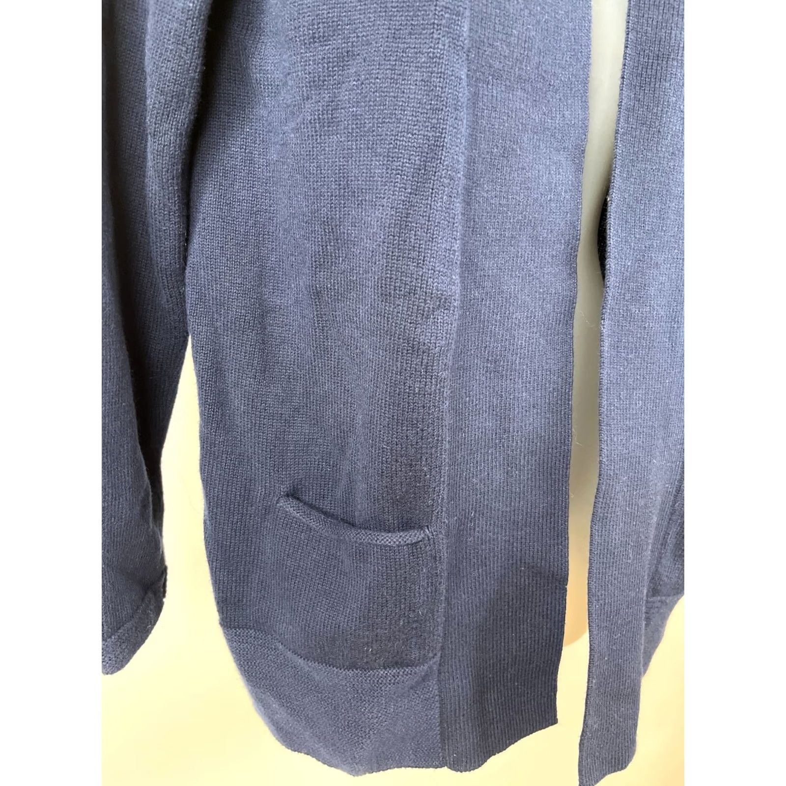 J. Jill Pure Jill Women XS Navy Open Front Cardigan Long Sleeve Sweater Relaxed Fit Size XS / US 0-2 / IT 36-38 - 3 Thumbnail