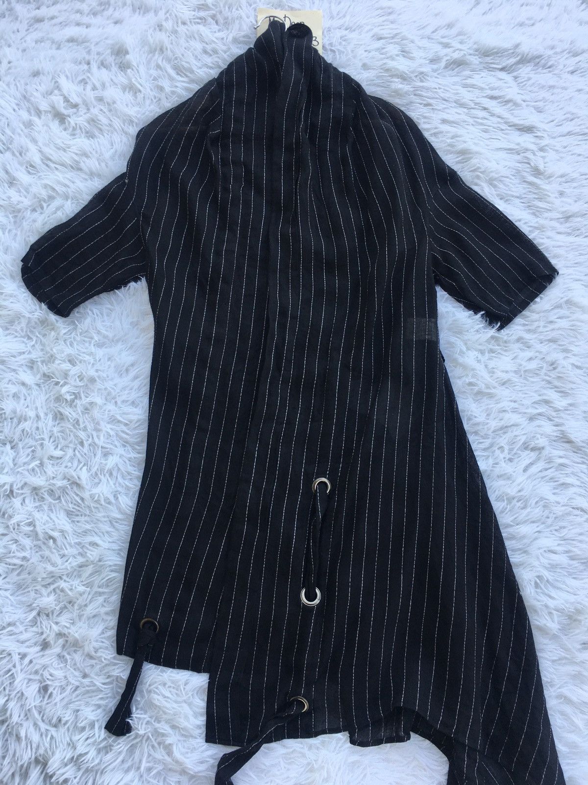 Yohji Yamamoto Rare Vintage Y’s Yohji Yamamoto Linen Stripes Cardi Size US M / EU 48-50 / 2 - 5 Thumbnail
