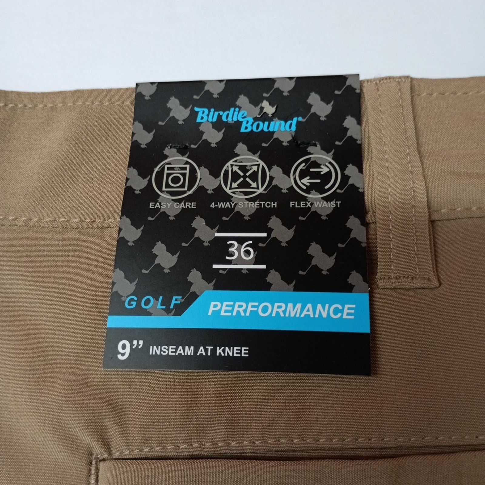 Other Birdie Bound Cargo Shorts Mens 36x9 Khaki Stretch Flex Waist Size US 36 / EU 52 - 6 Thumbnail