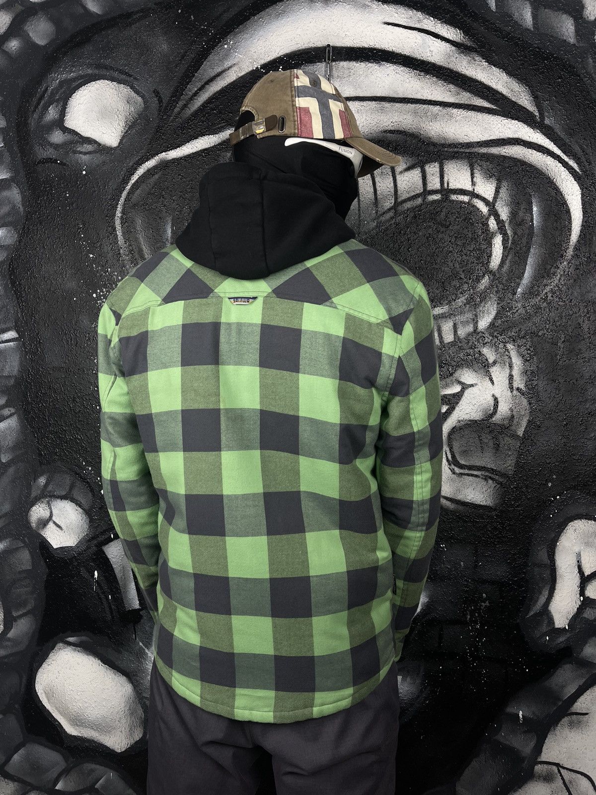 SALEWA Salewa Polarlite Outdoor Plaid Green Fleece Overshoot Jacket Men’s Size XXL Size US XXL / EU 58 / 5 - 4 Thumbnail
