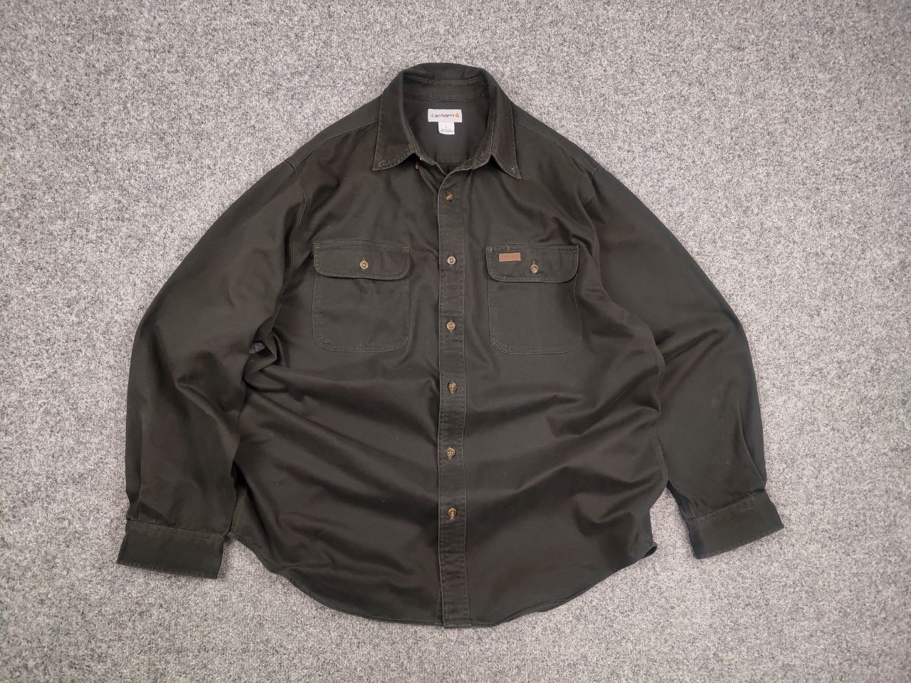 Carhartt Vintage 90's Carhartt Canvas Baggy Button Shirt USA Style Size US L / EU 52-54 / 3 - 8 Thumbnail